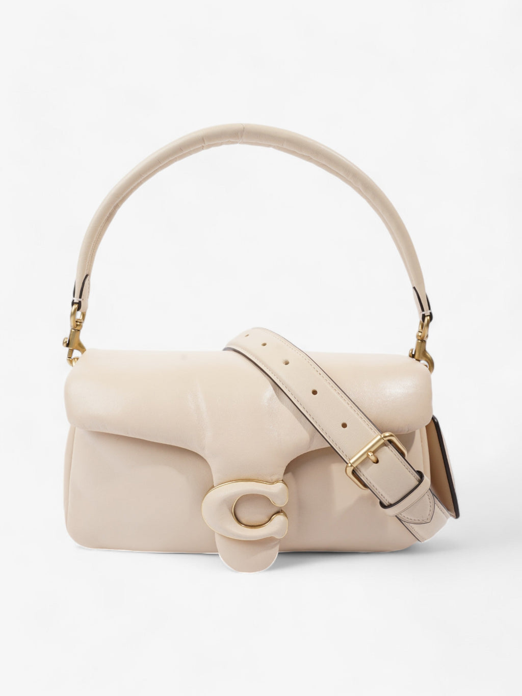 Coach Pillow Tabby Beige Leather 26