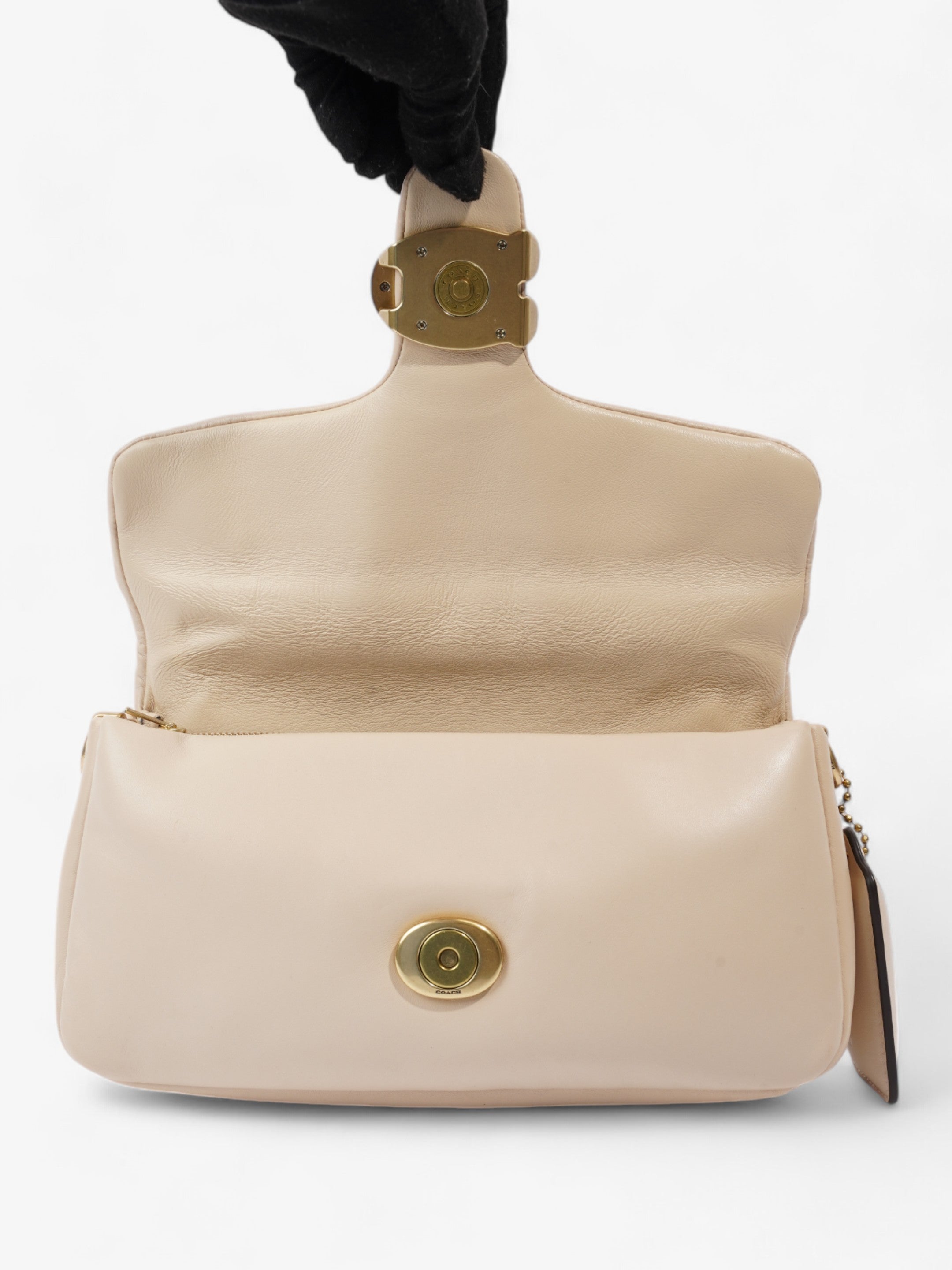 Coach Pillow Tabby Beige Leather 26