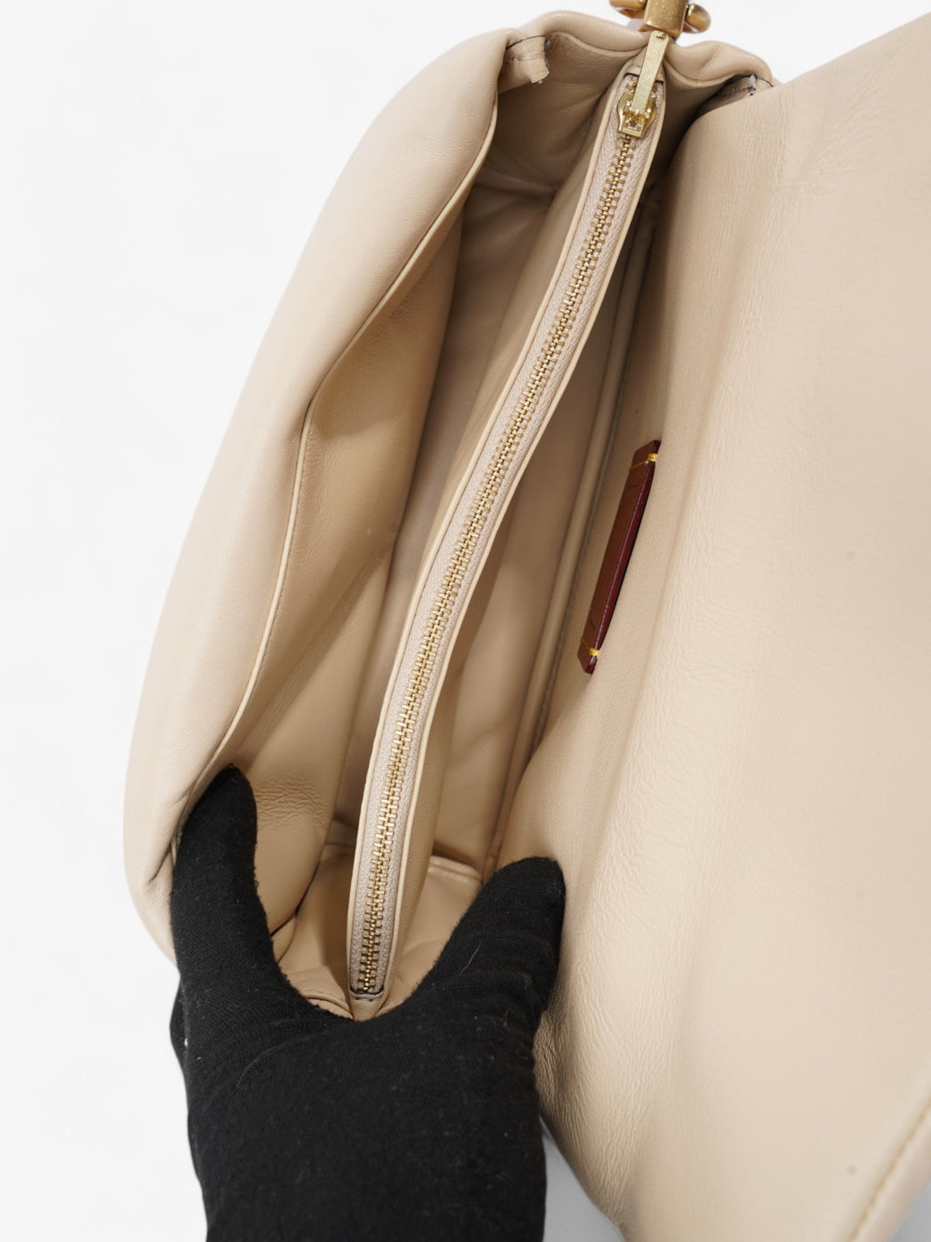 Coach Pillow Tabby Beige Leather 26
