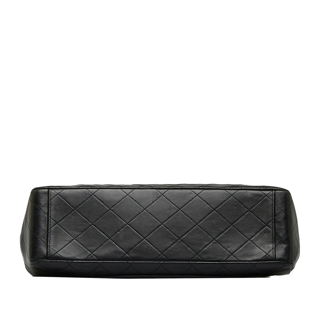 Chanel Classic Single Flap Jumbo Black Lambskin Gold