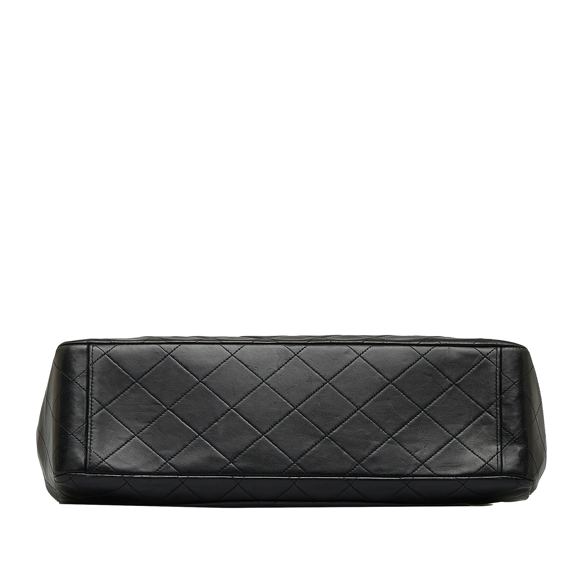 Chanel Classic Single Flap Jumbo Black Lambskin Gold