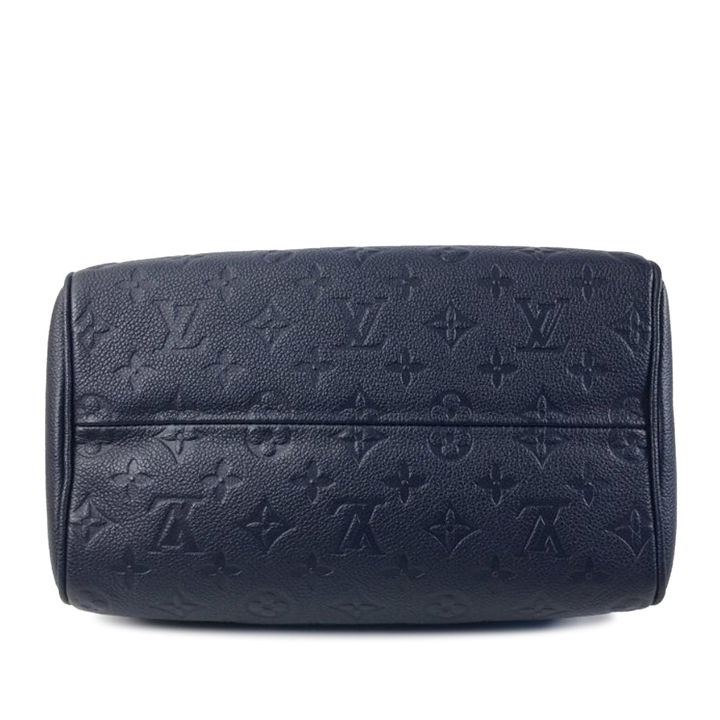 Blue Louis Vuitton Monogram Empreinte Speedy Bandouliere 25 Satchel