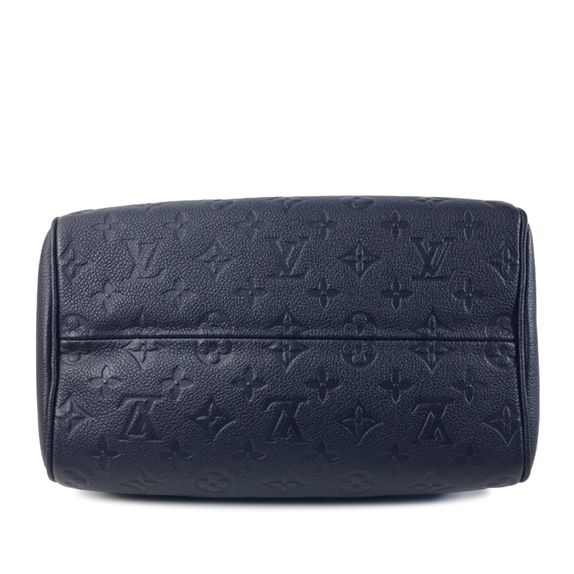 Blue Louis Vuitton Monogram Empreinte Speedy Bandouliere 25 Satchel