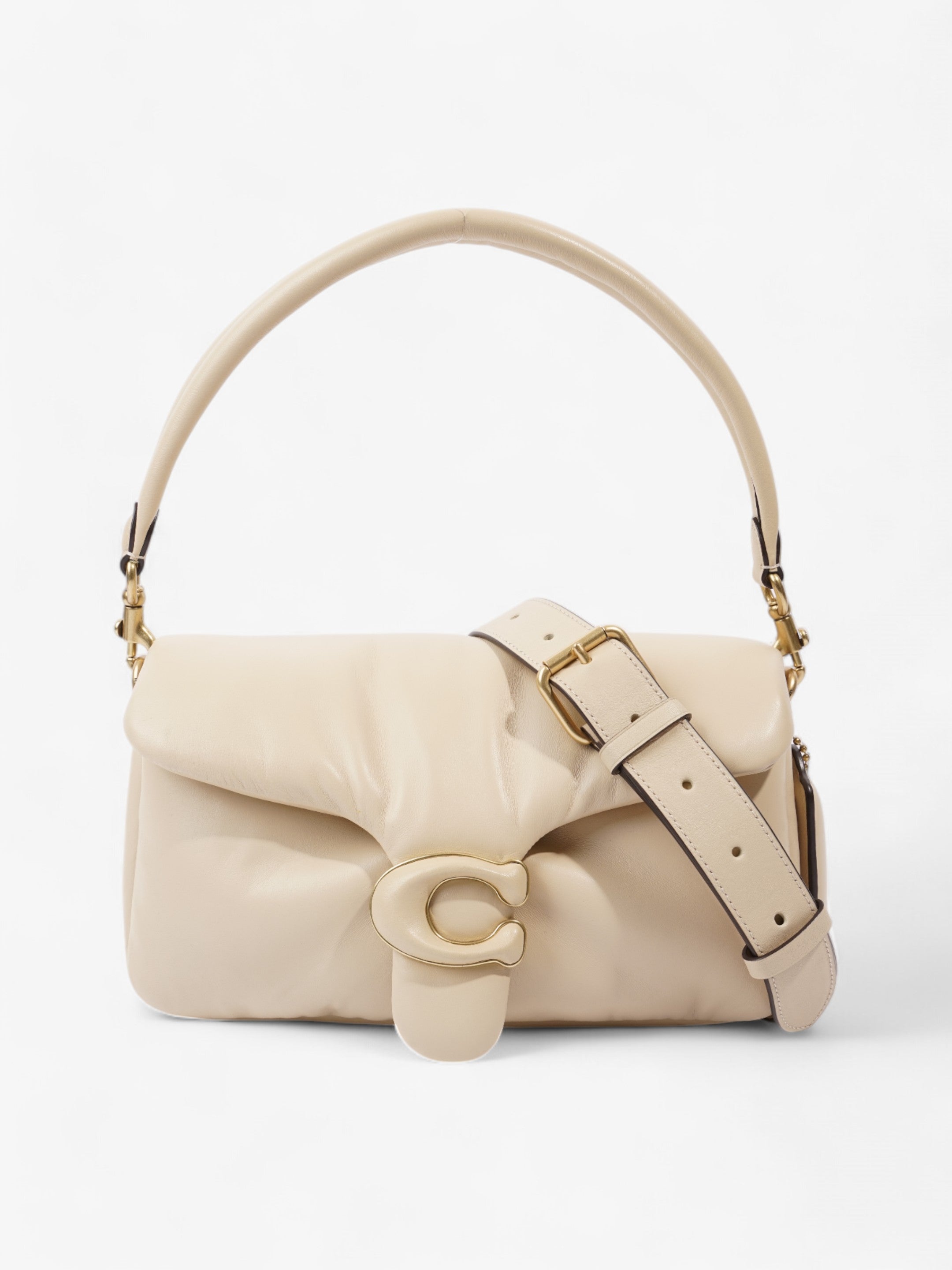 Coach Pillow Tabby Ivory Nappa Leather 26