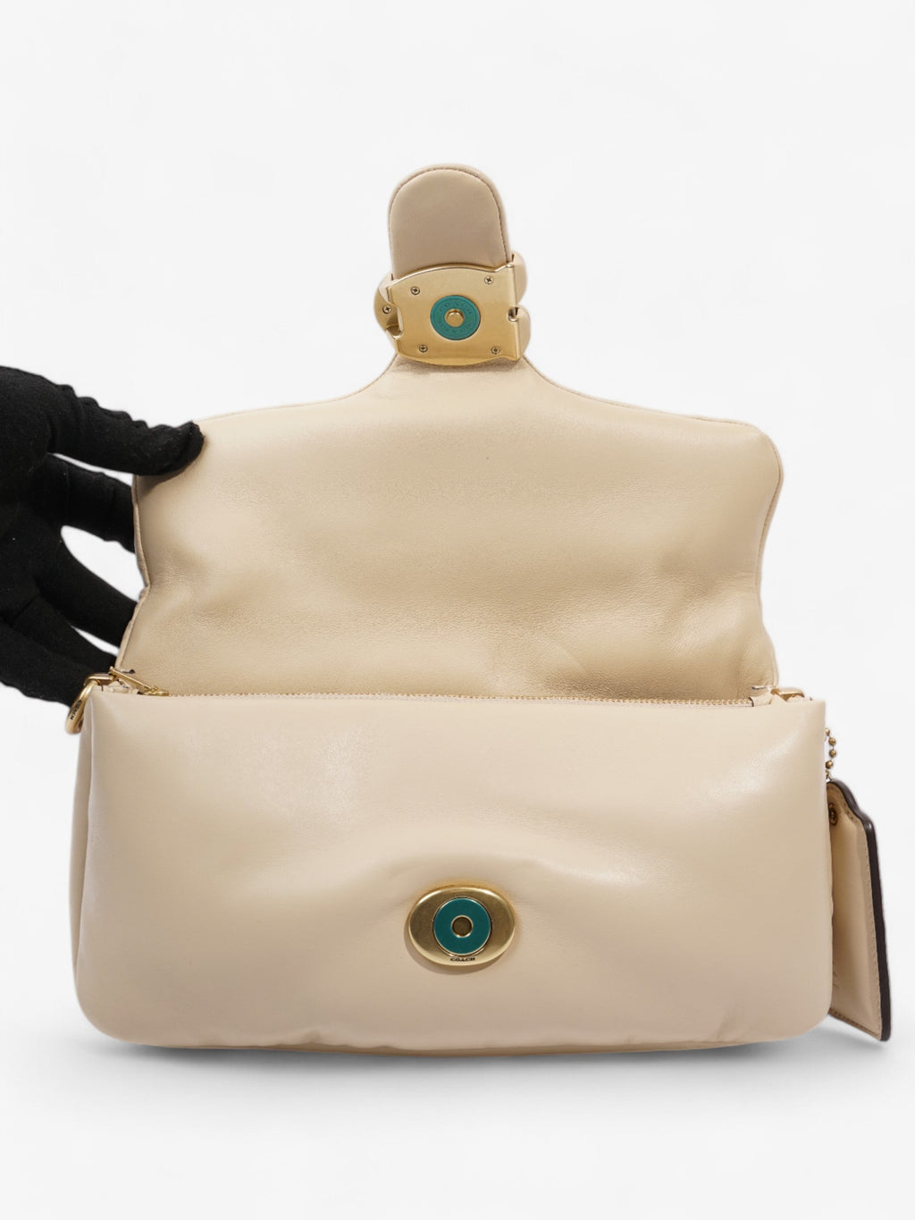 Coach Pillow Tabby Ivory Nappa Leather 26