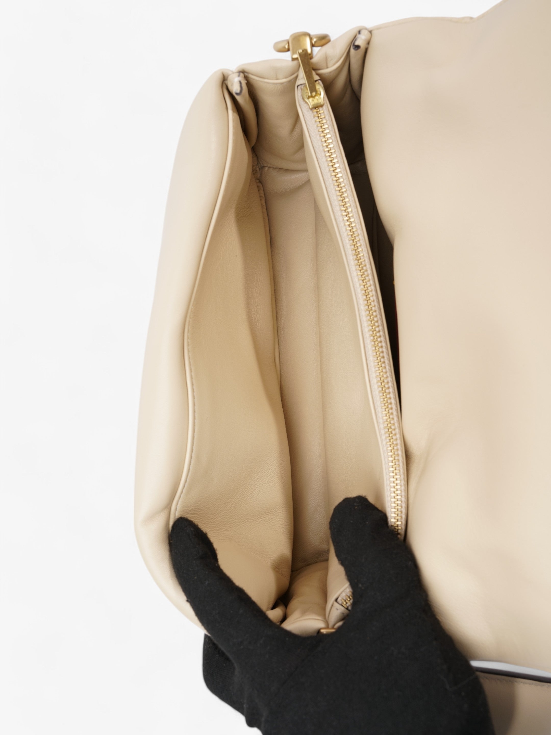 Coach Pillow Tabby Ivory Nappa Leather 26