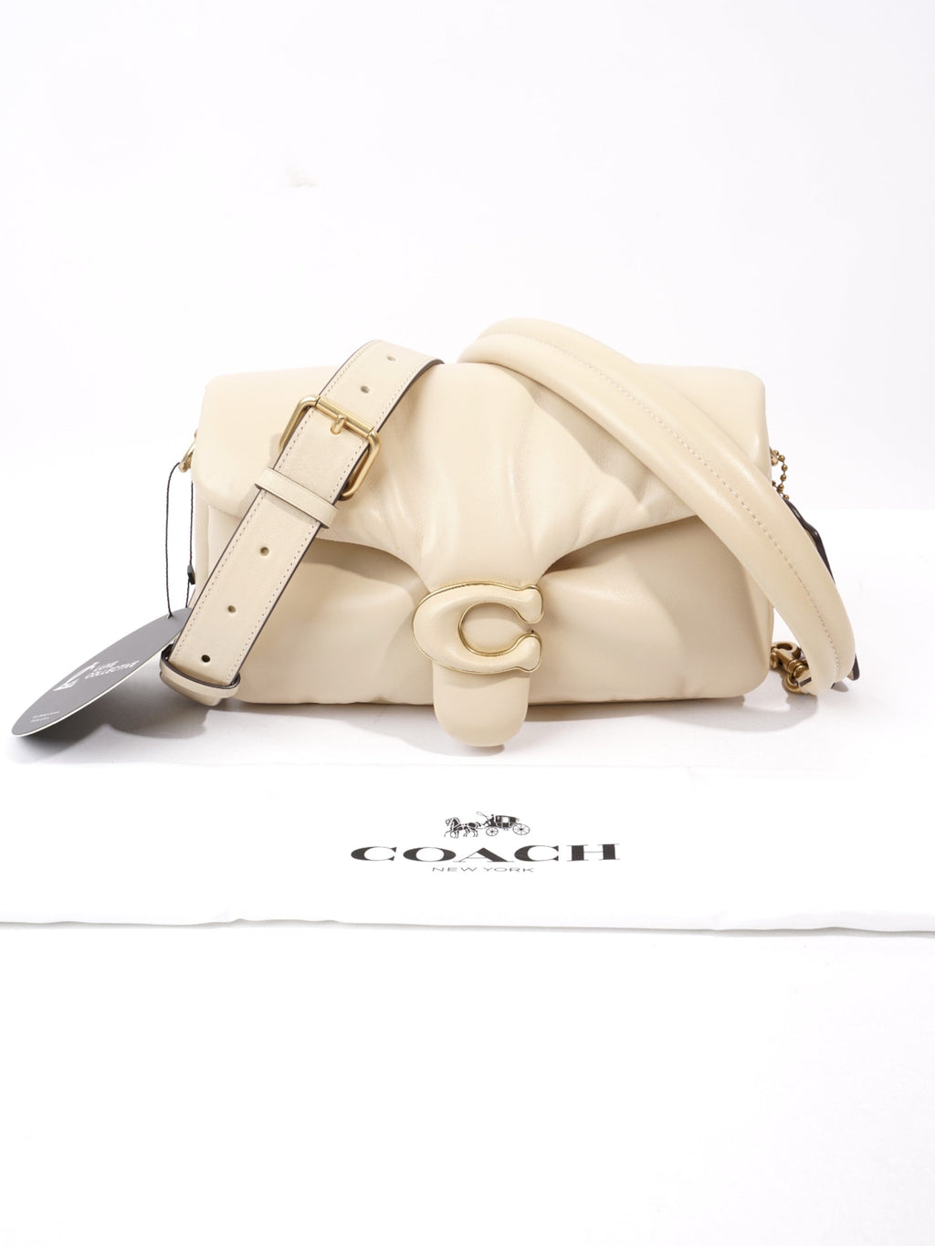 Coach Pillow Tabby Ivory Nappa Leather 26