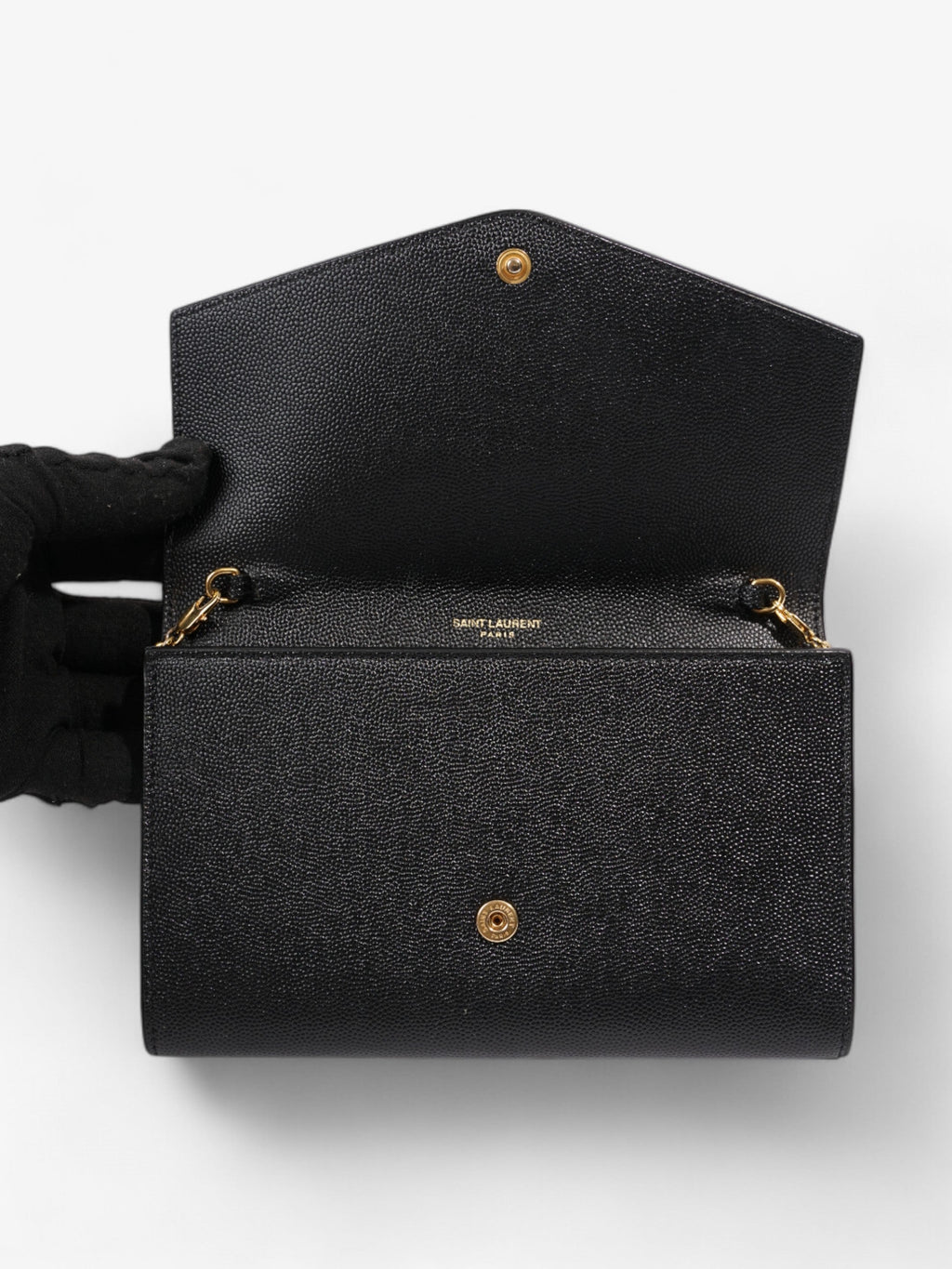 Saint Laurent Uptown Crossbody Black Grained Leather