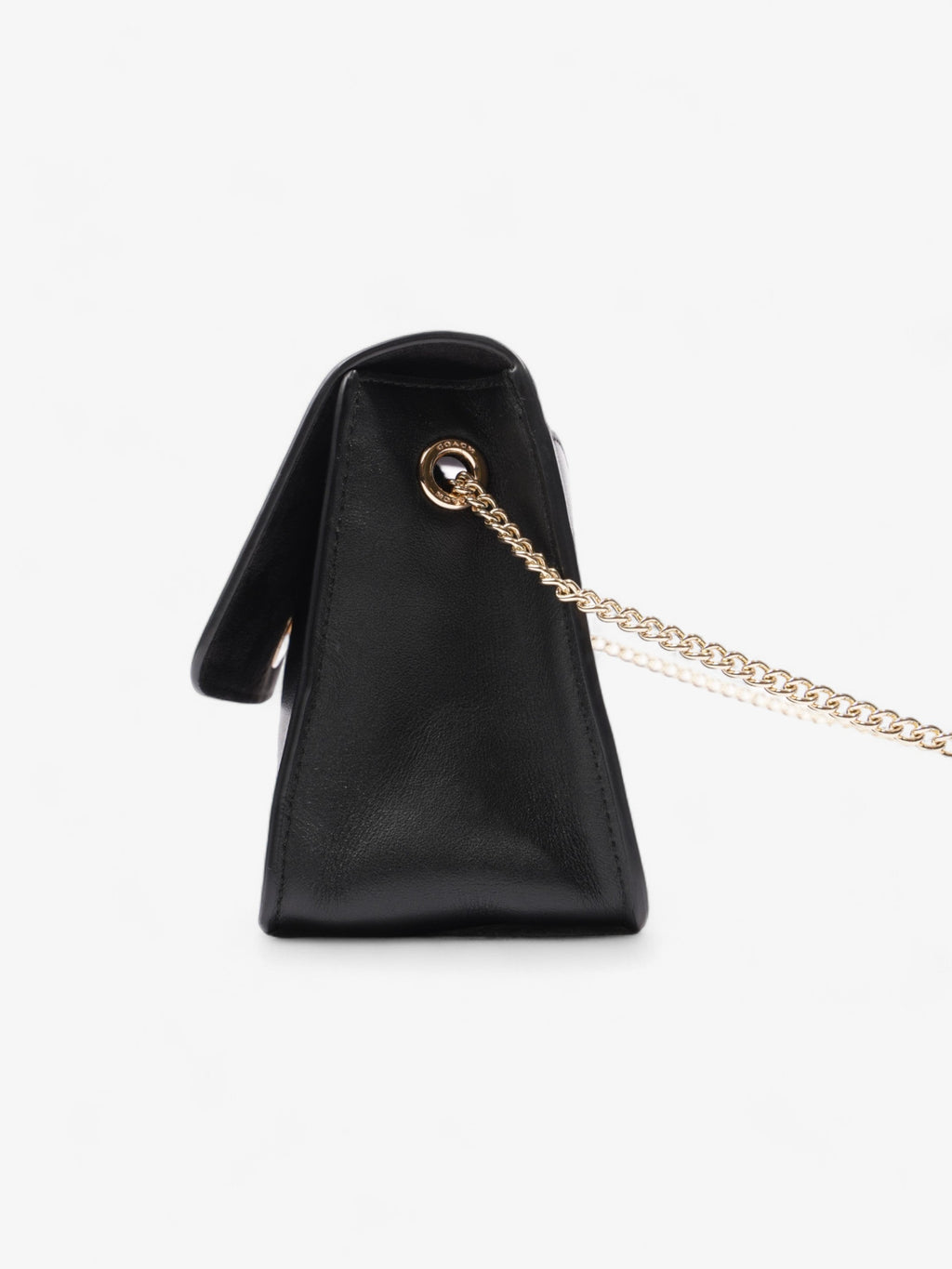 Coach Turnlock Black Leather Small