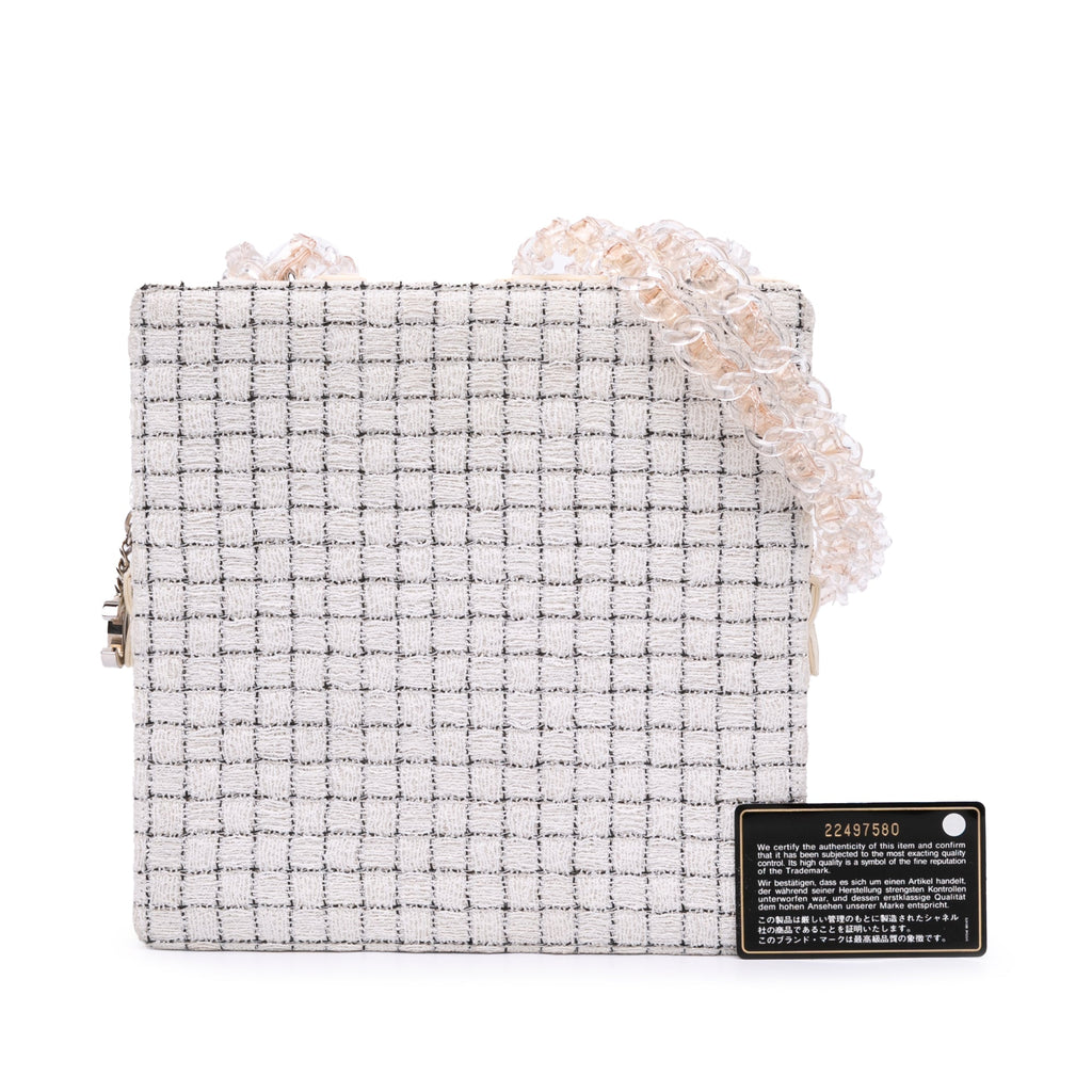 Chanel Small Tweed And Resin Zipped Shopping Bag