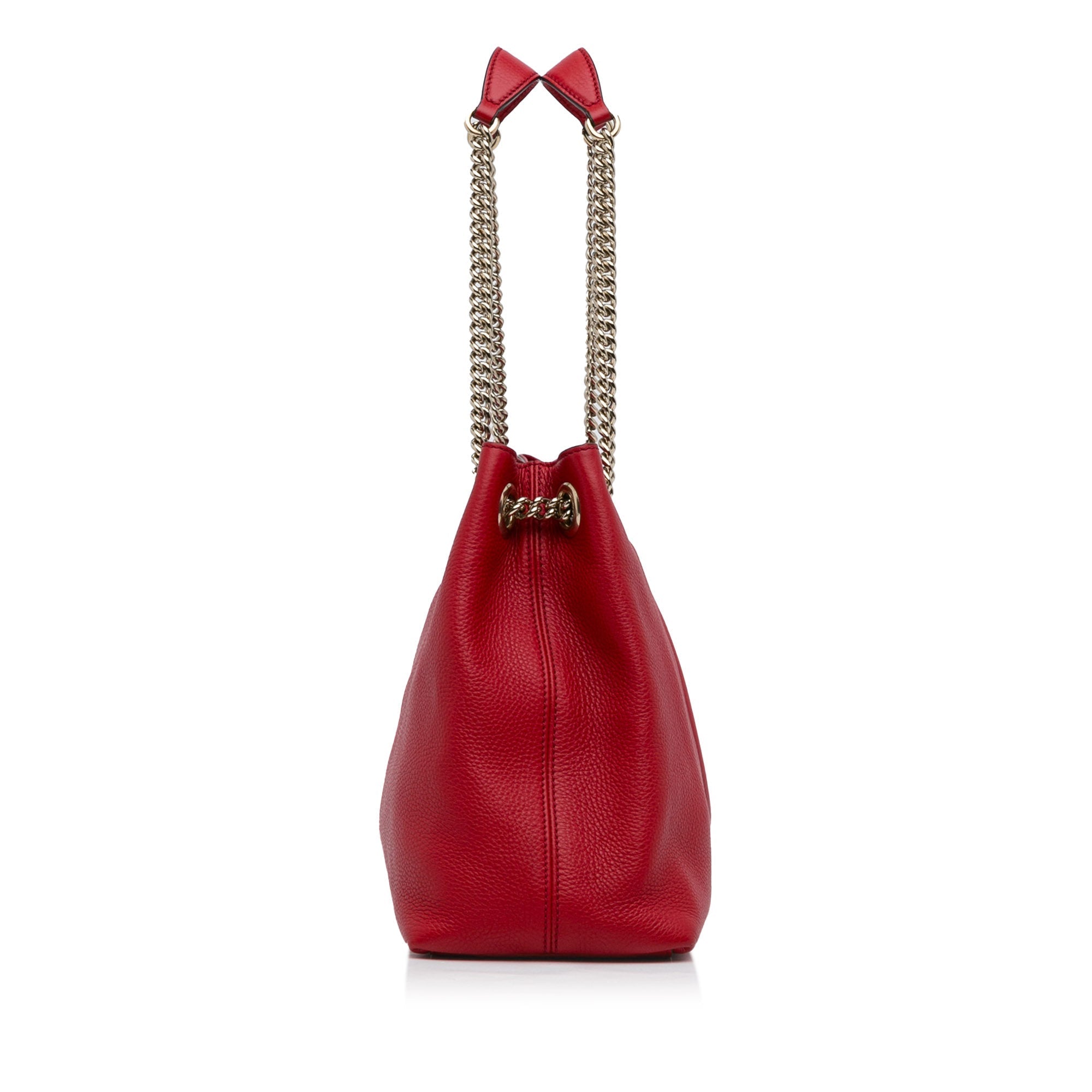 Red Gucci Medium Soho Chain Tote