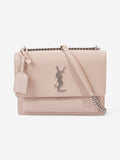 Saint Laurent Sunset Light Pink Calfskin Leather Medium