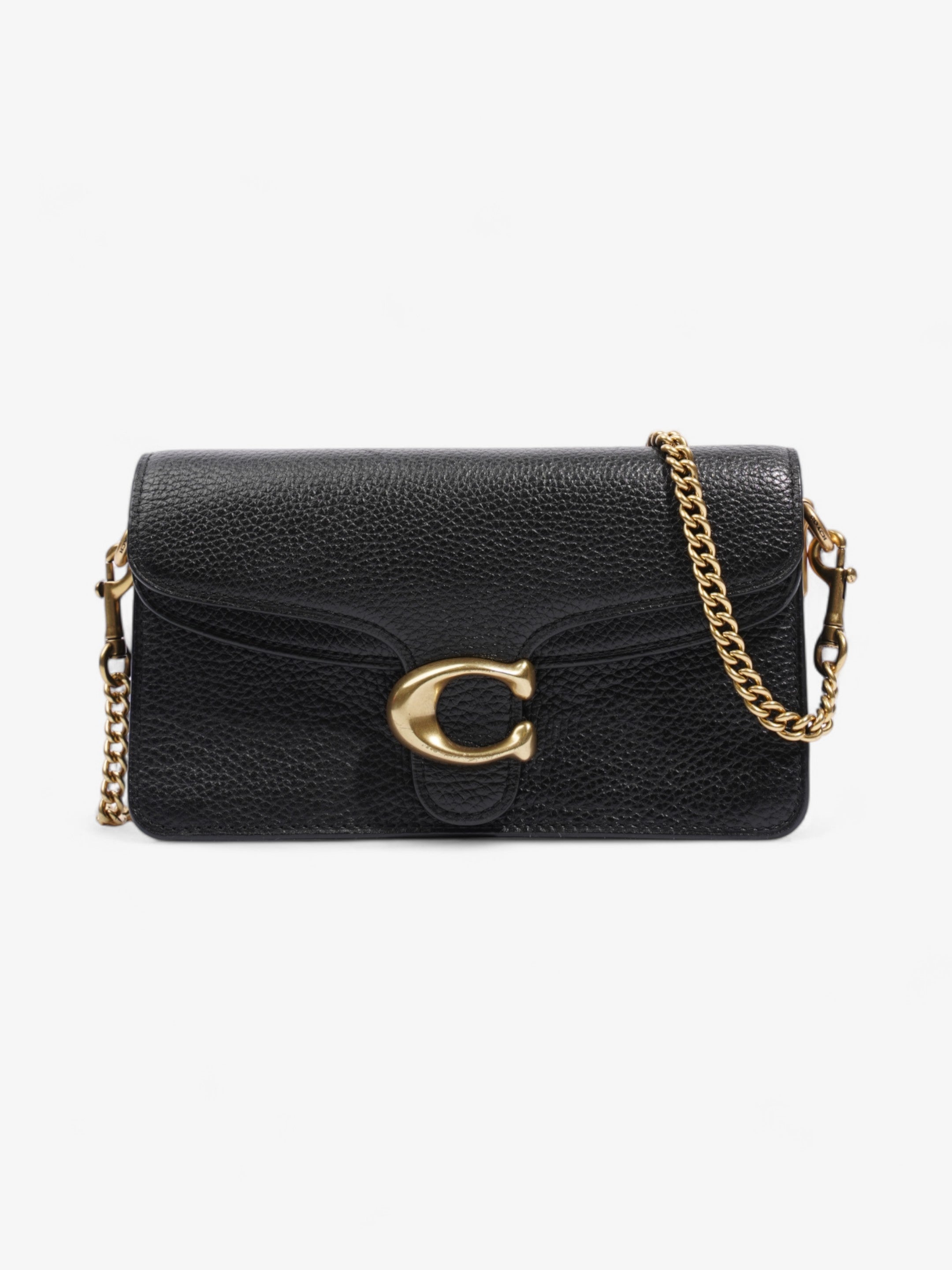 Coach Tabby Chain Black Grained Leather