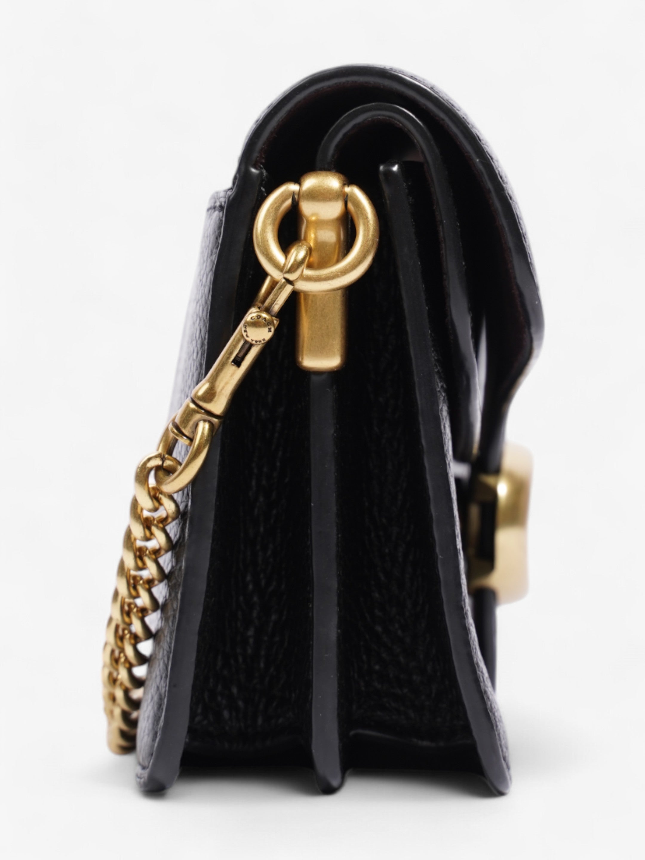 Coach Tabby Chain Black Grained Leather
