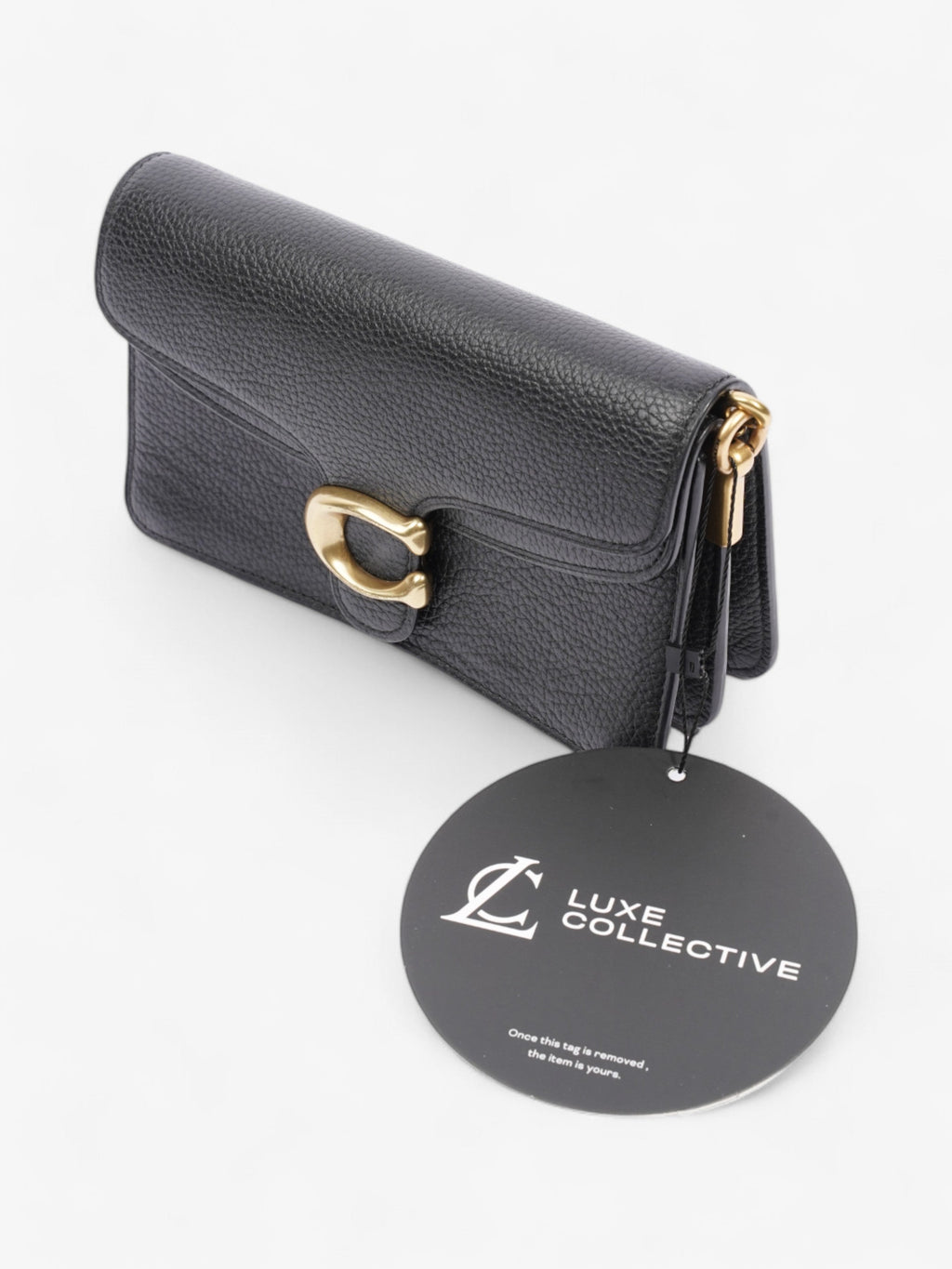 Coach Tabby Chain Black Grained Leather
