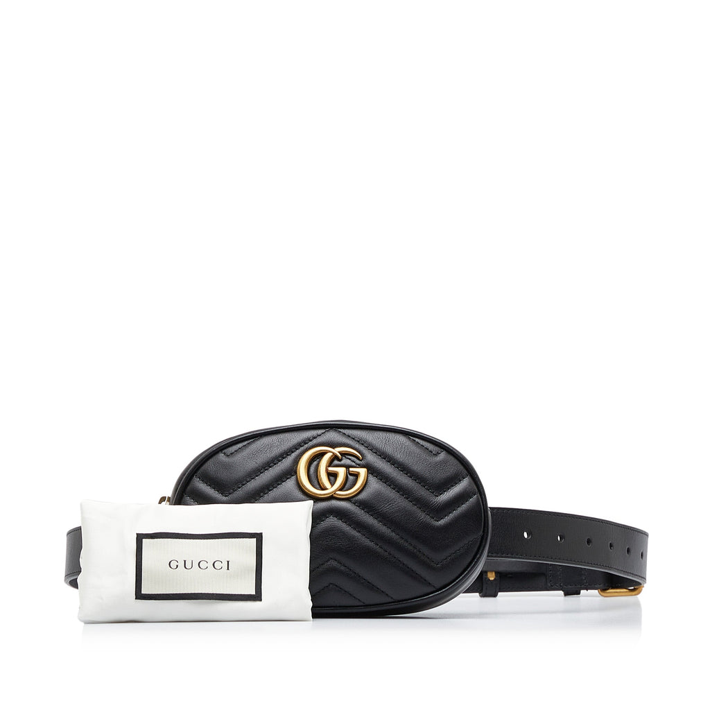 Gucci GG Marmont Belt Bag Black MatelassÃƒÆ’Ã‚Â©