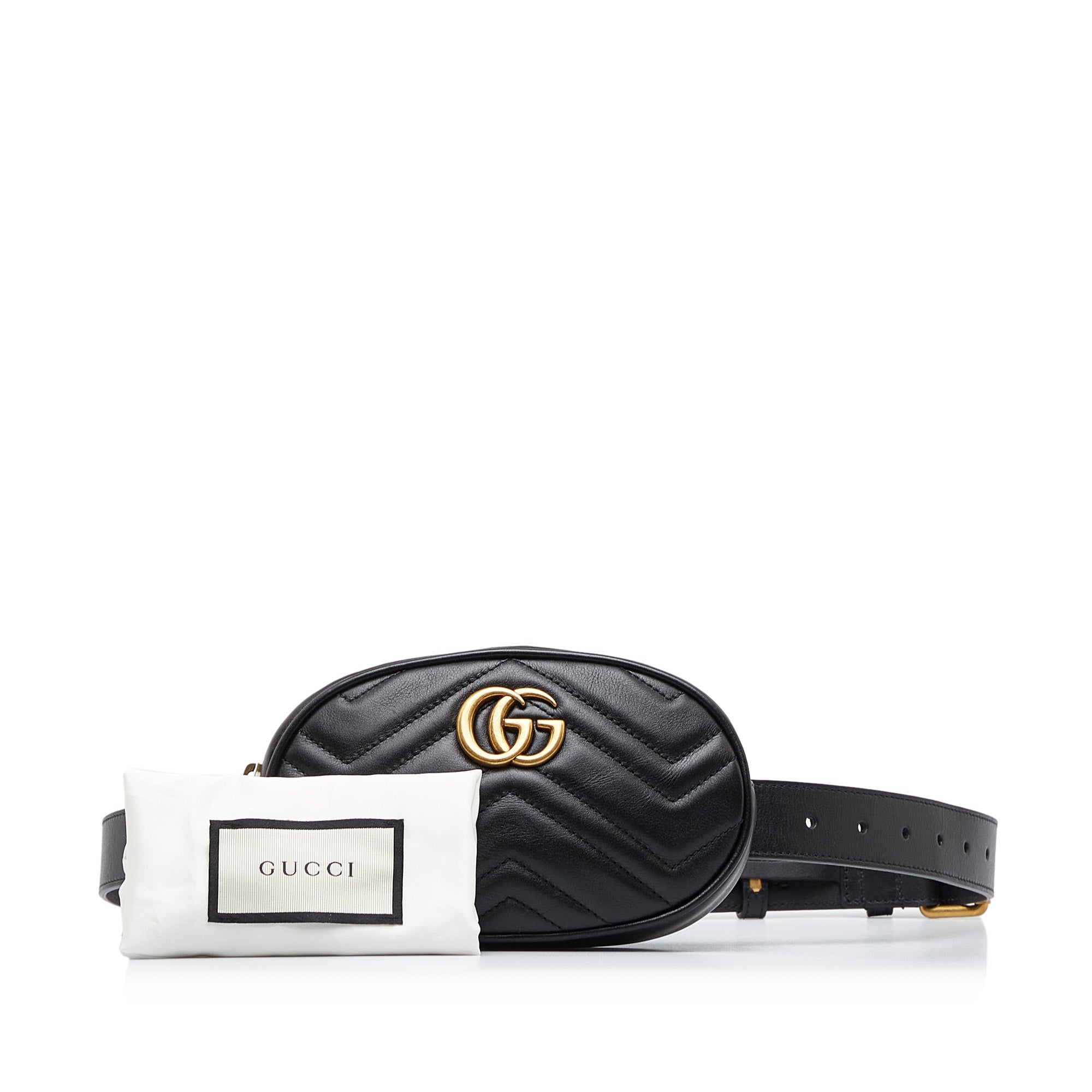Gucci GG Marmont Belt Bag Black MatelassÃƒÆ’Ã‚Â©