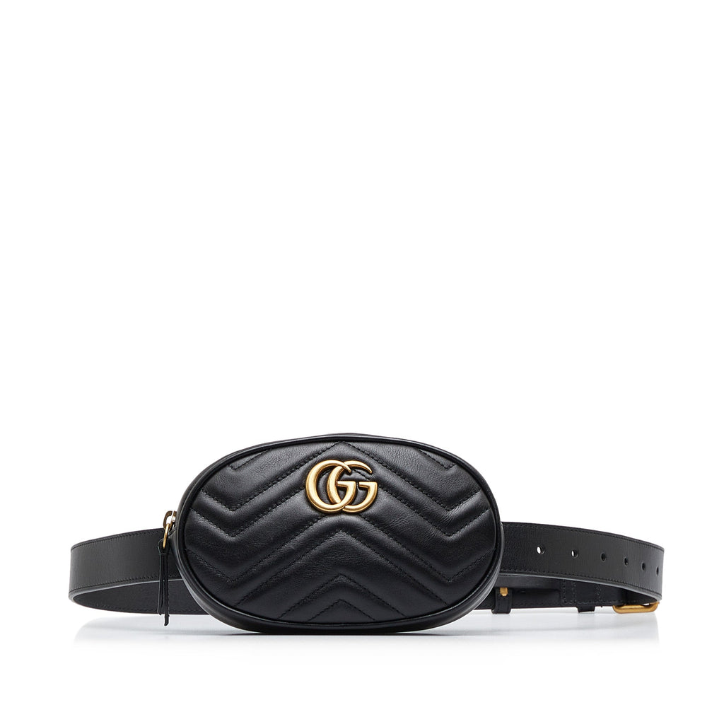 Gucci GG Marmont Belt Bag Black MatelassÃƒÆ’Ã‚Â©