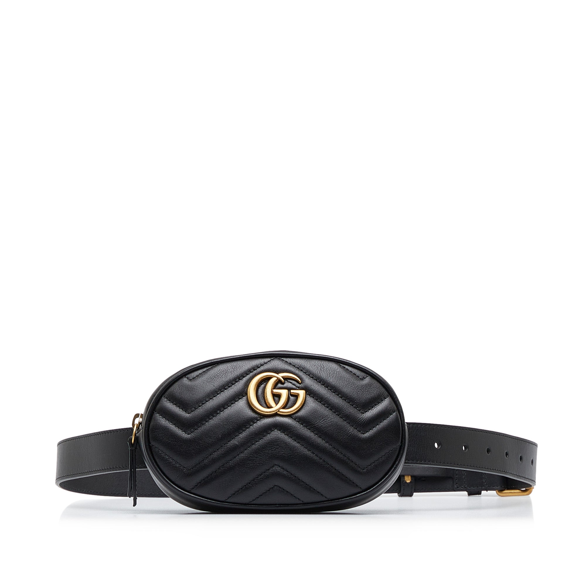Gucci GG Marmont Belt Bag Black MatelassÃƒÆ’Ã‚Â©