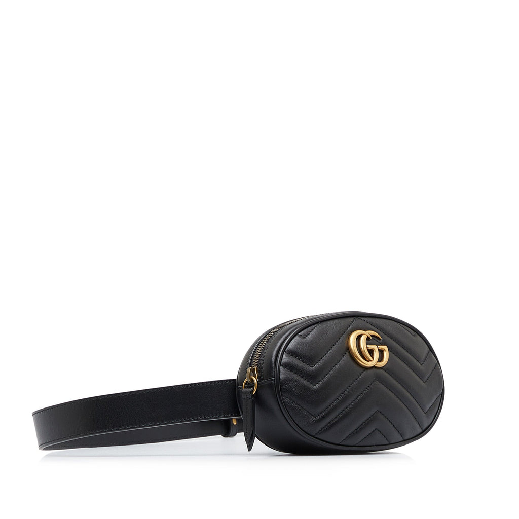 Gucci GG Marmont Belt Bag Black MatelassÃƒÆ’Ã‚Â©