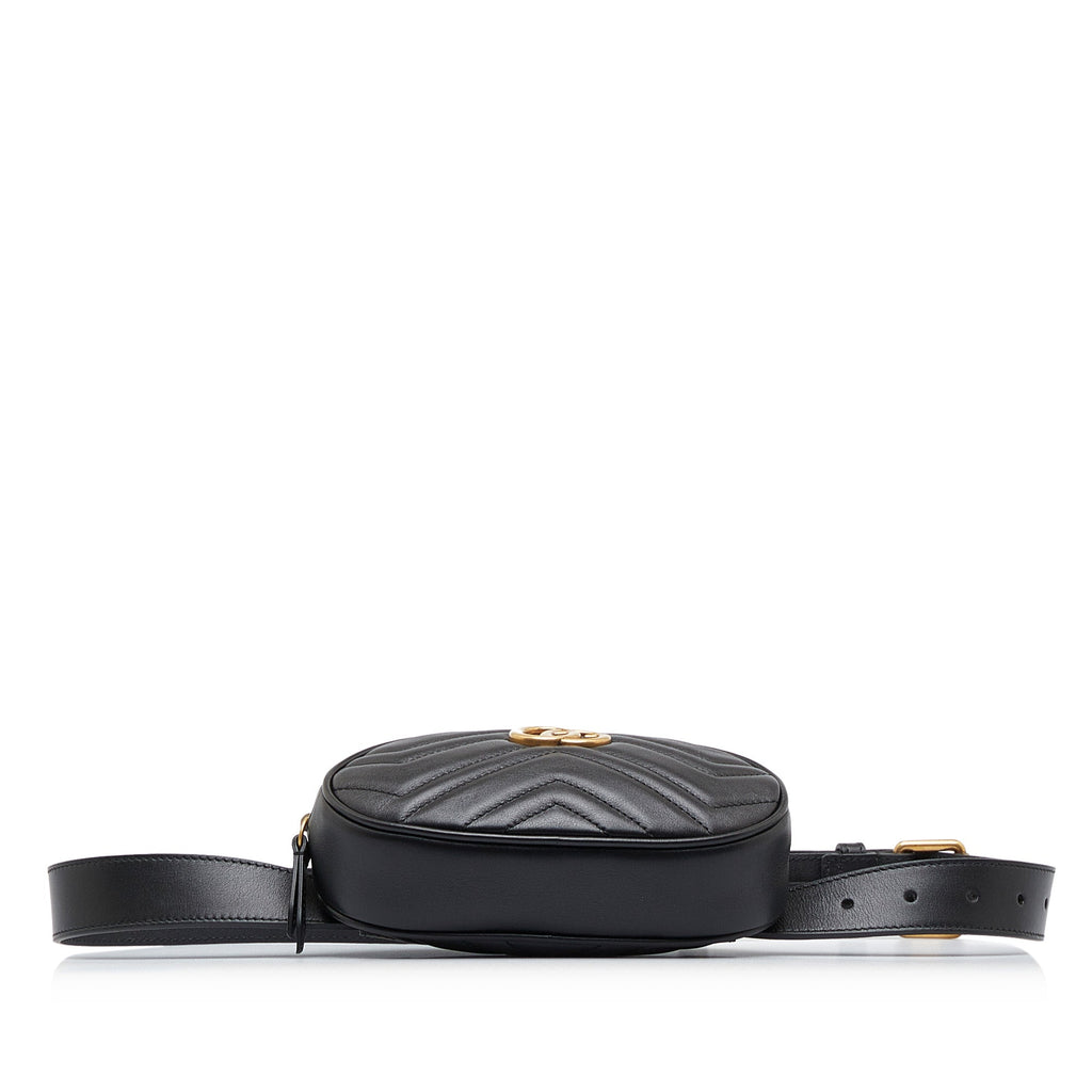 Gucci GG Marmont Belt Bag Black MatelassÃƒÆ’Ã‚Â©