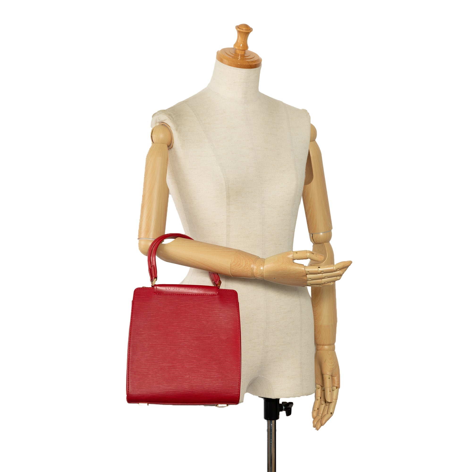 Red Louis Vuitton Epi Figari PM Handbag