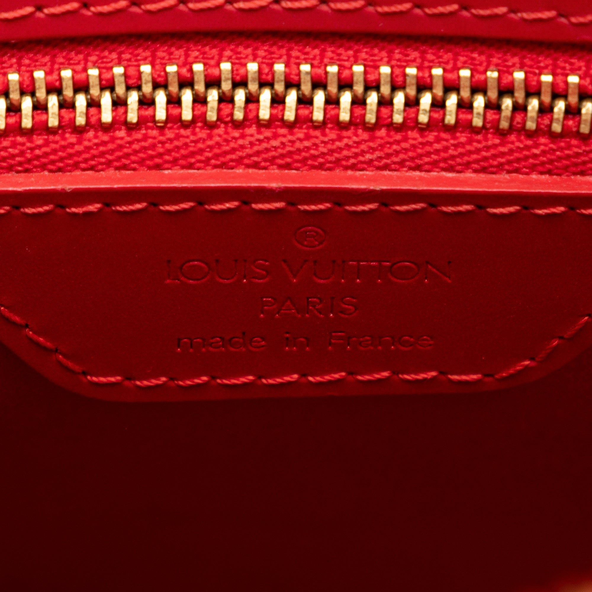 Red Louis Vuitton Epi Figari PM Handbag