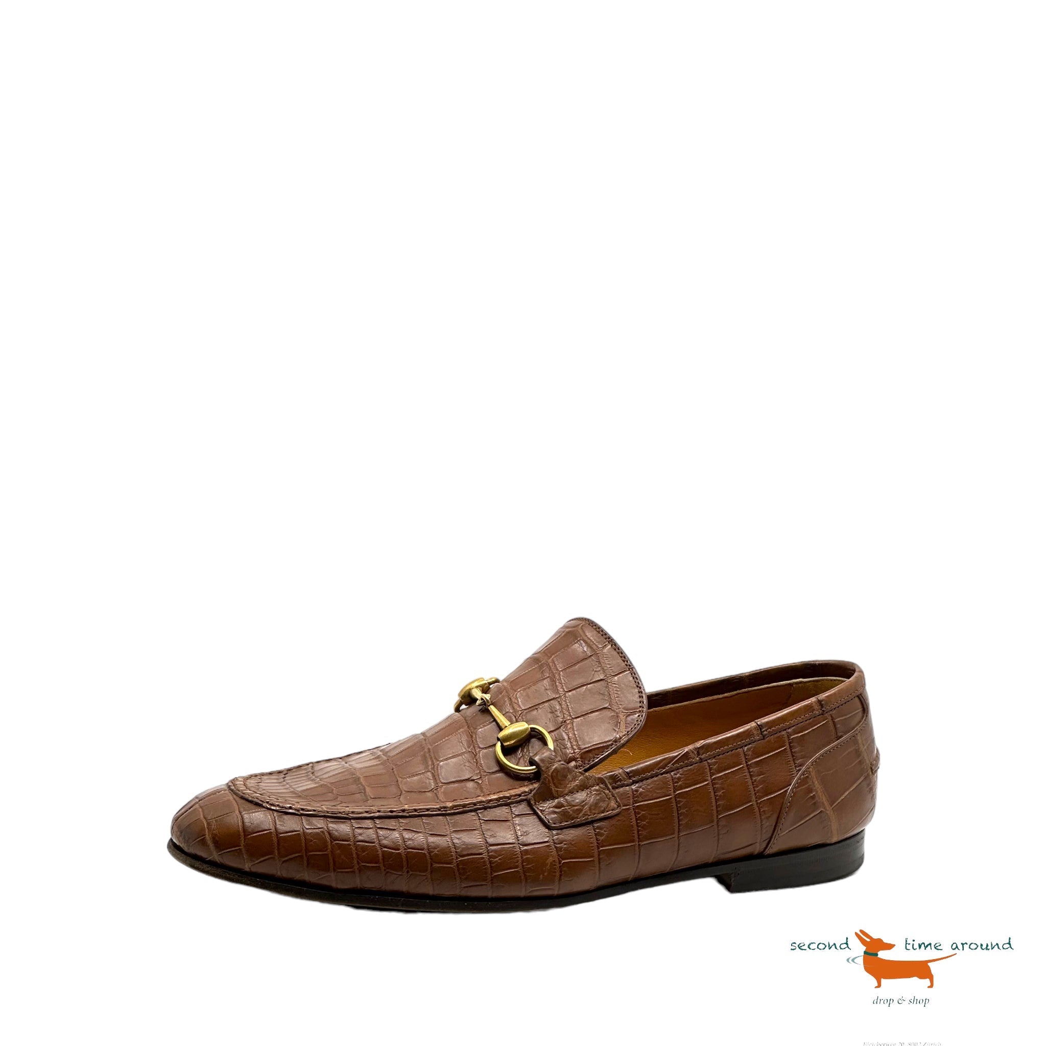Gucci Jordaan Crocodile Loafer