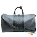 Louis Vuitton Keepall Bandouliere 50 Monogram Eclipse Black Boston Bag