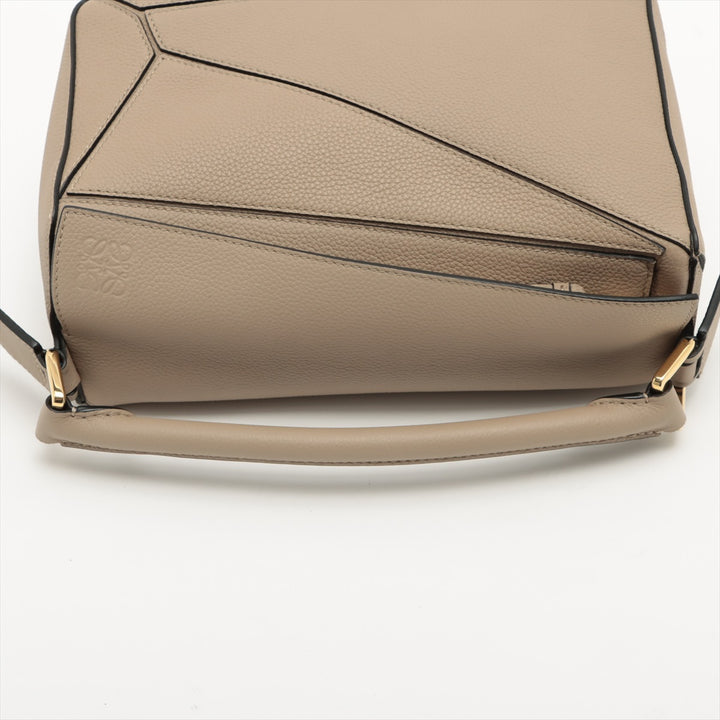Loewe Sand Grained Leather Small Puzzle Bag