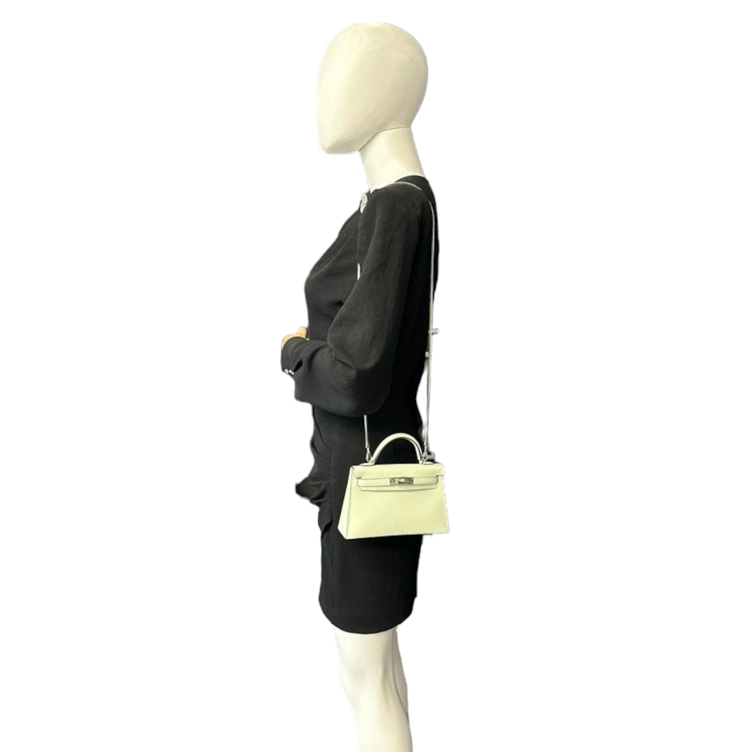 HermÃƒÆ’Ã‚Â¨s Mini Kelly Vert Fizz Epsom Palladium