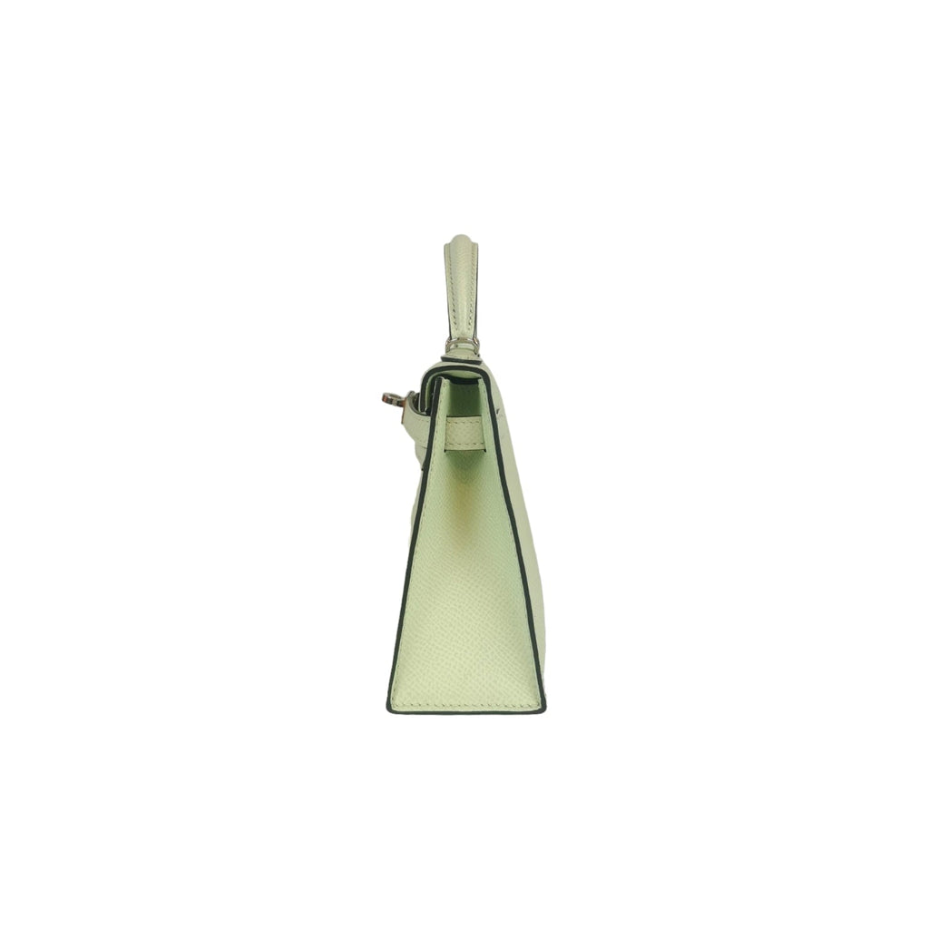 HermÃƒÆ’Ã‚Â¨s Mini Kelly Vert Fizz Epsom Palladium