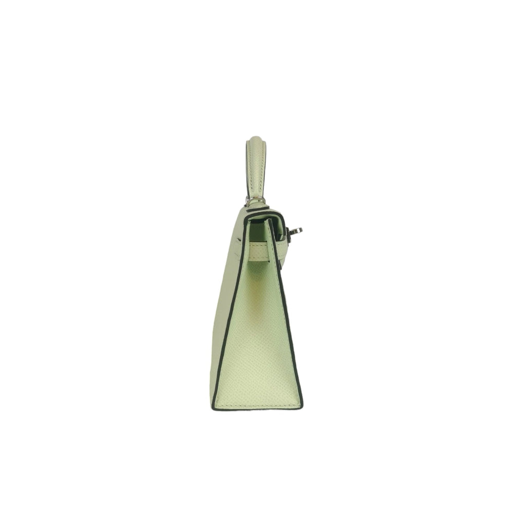 HermÃƒÆ’Ã‚Â¨s Mini Kelly Vert Fizz Epsom Palladium