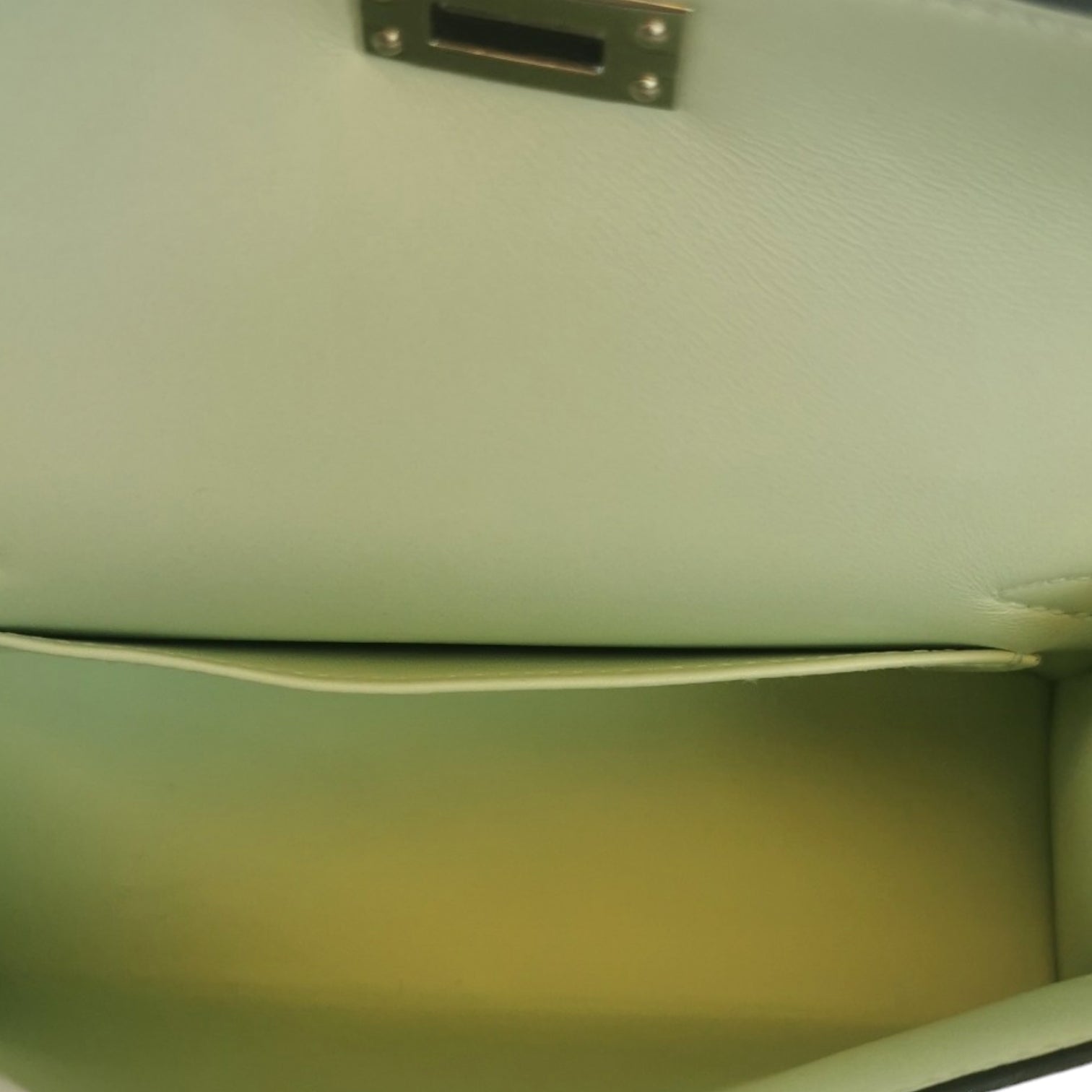 HermÃƒÆ’Ã‚Â¨s Mini Kelly Vert Fizz Epsom Palladium