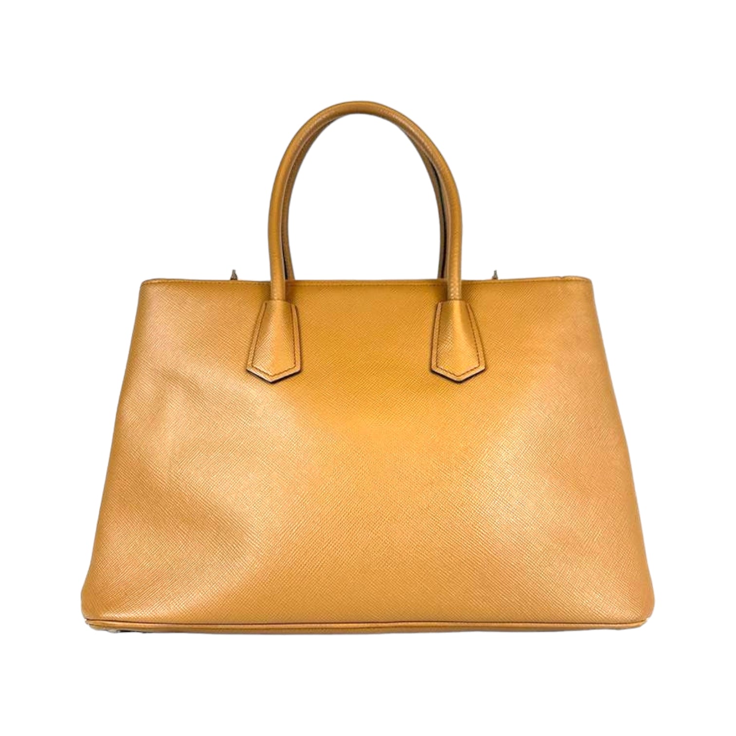 Prada Turnlock Twin Caramel Saffiano Cuir