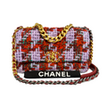 Chanel 19 Small Multicolor Tweed Gold