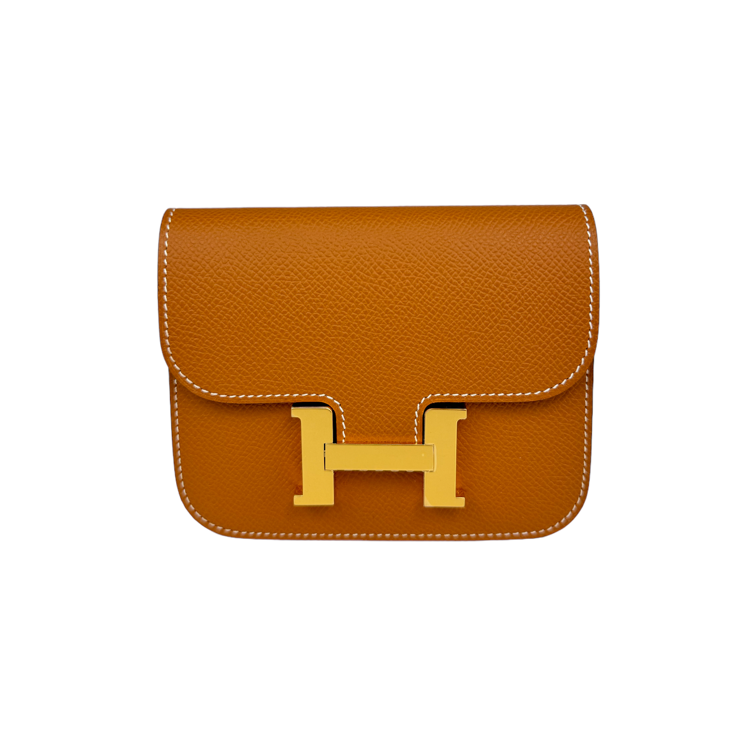 HermÃƒÆ’Ã‚Â¨s Constance Slim Compact Gold Epsom