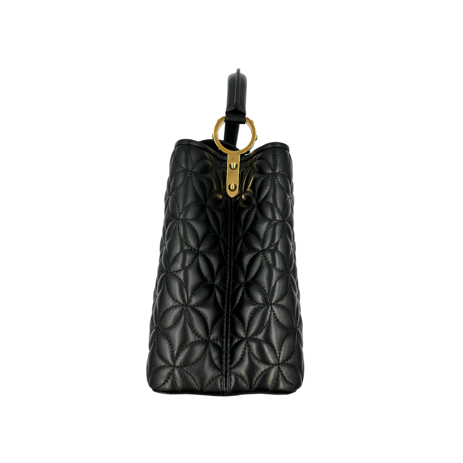 Louis Vuitton Capucines mm Blue Taurillon Silver