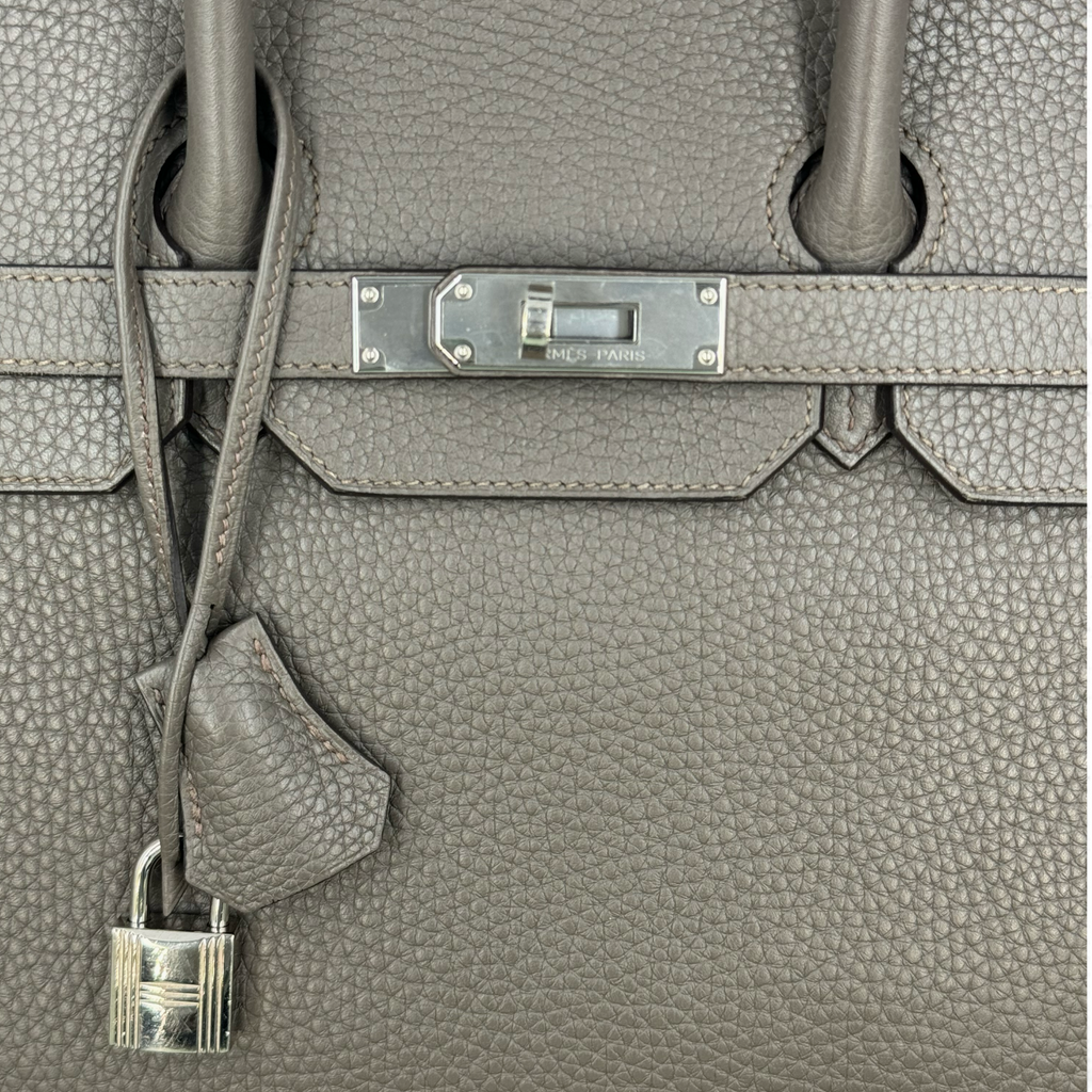 HermÃƒÆ’Ã‚Â¨s Birkin 35 Etain Clemence Palladium