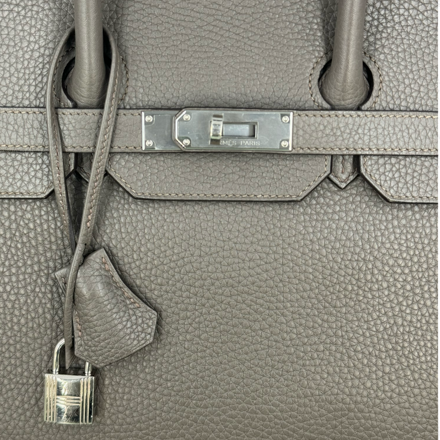 HermÃƒÆ’Ã‚Â¨s Birkin 35 Etain Clemence Palladium