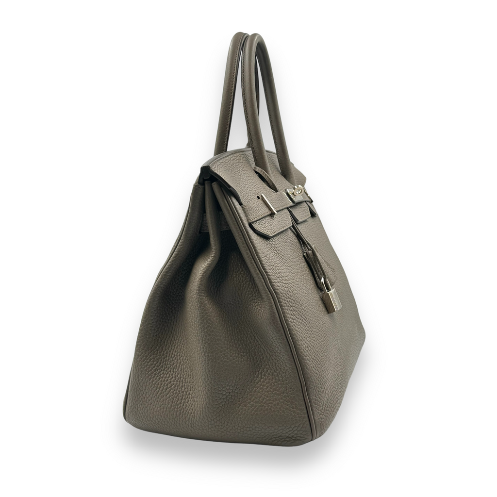 HermÃƒÆ’Ã‚Â¨s Birkin 35 Etain Clemence Palladium