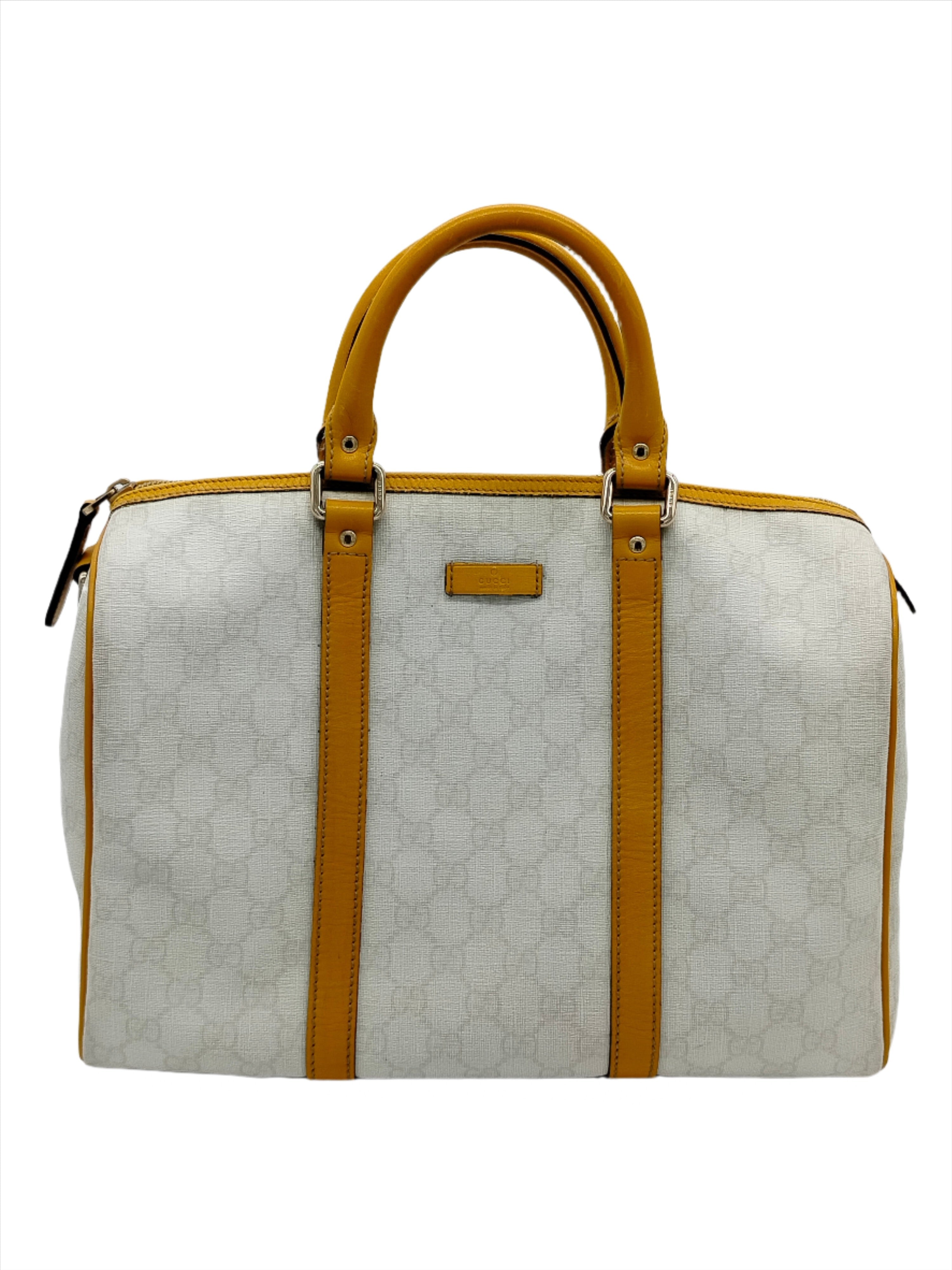 Gucci Ivory Monogram GG Joy Boston Bag Supreme - '00s