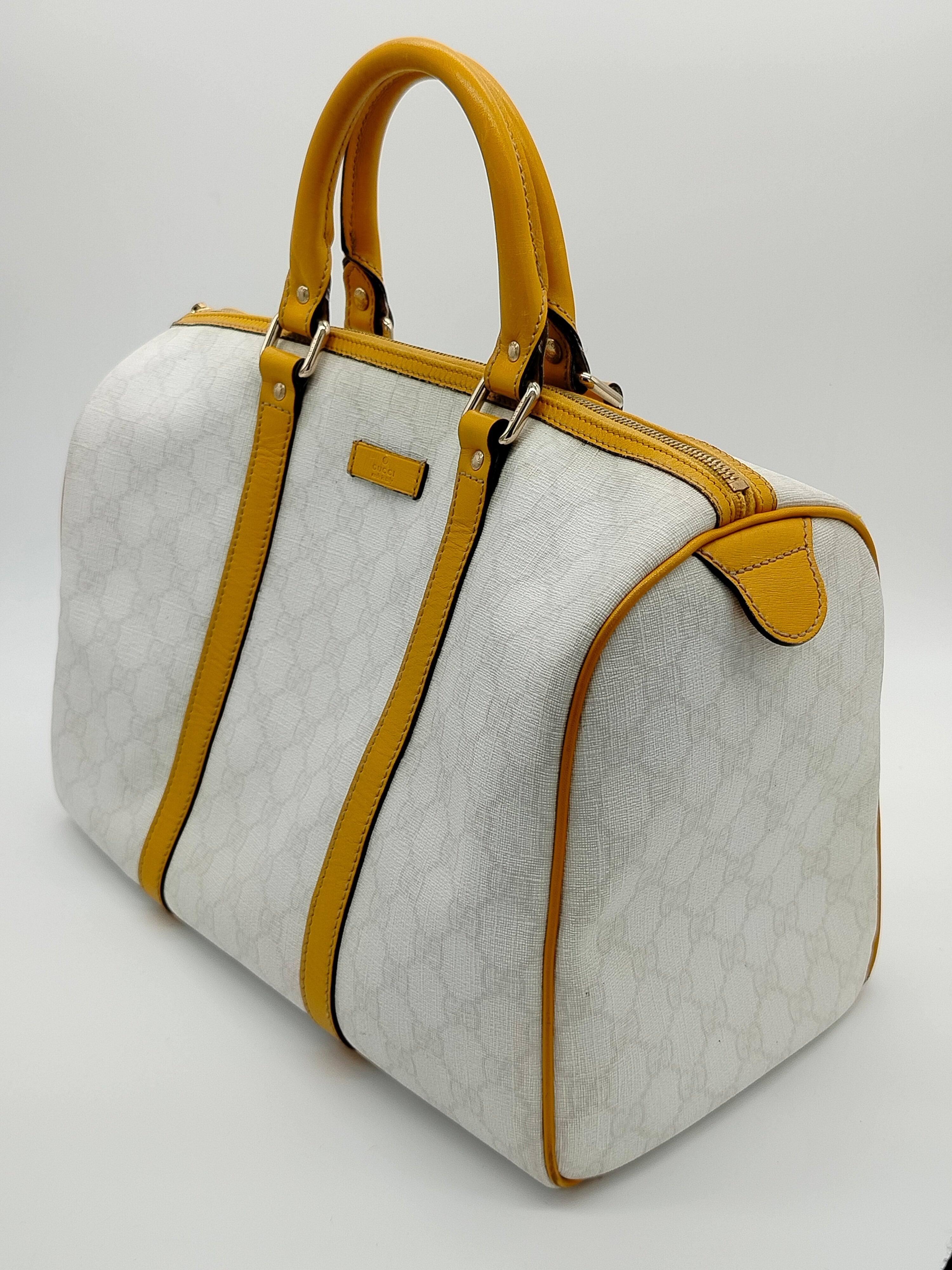 Gucci Ivory Monogram GG Joy Boston Bag Supreme - '00s