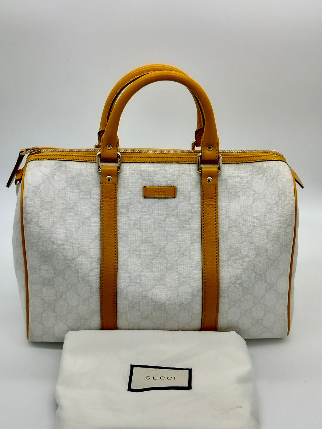 Gucci Ivory Monogram GG Joy Boston Bag Supreme - '00s