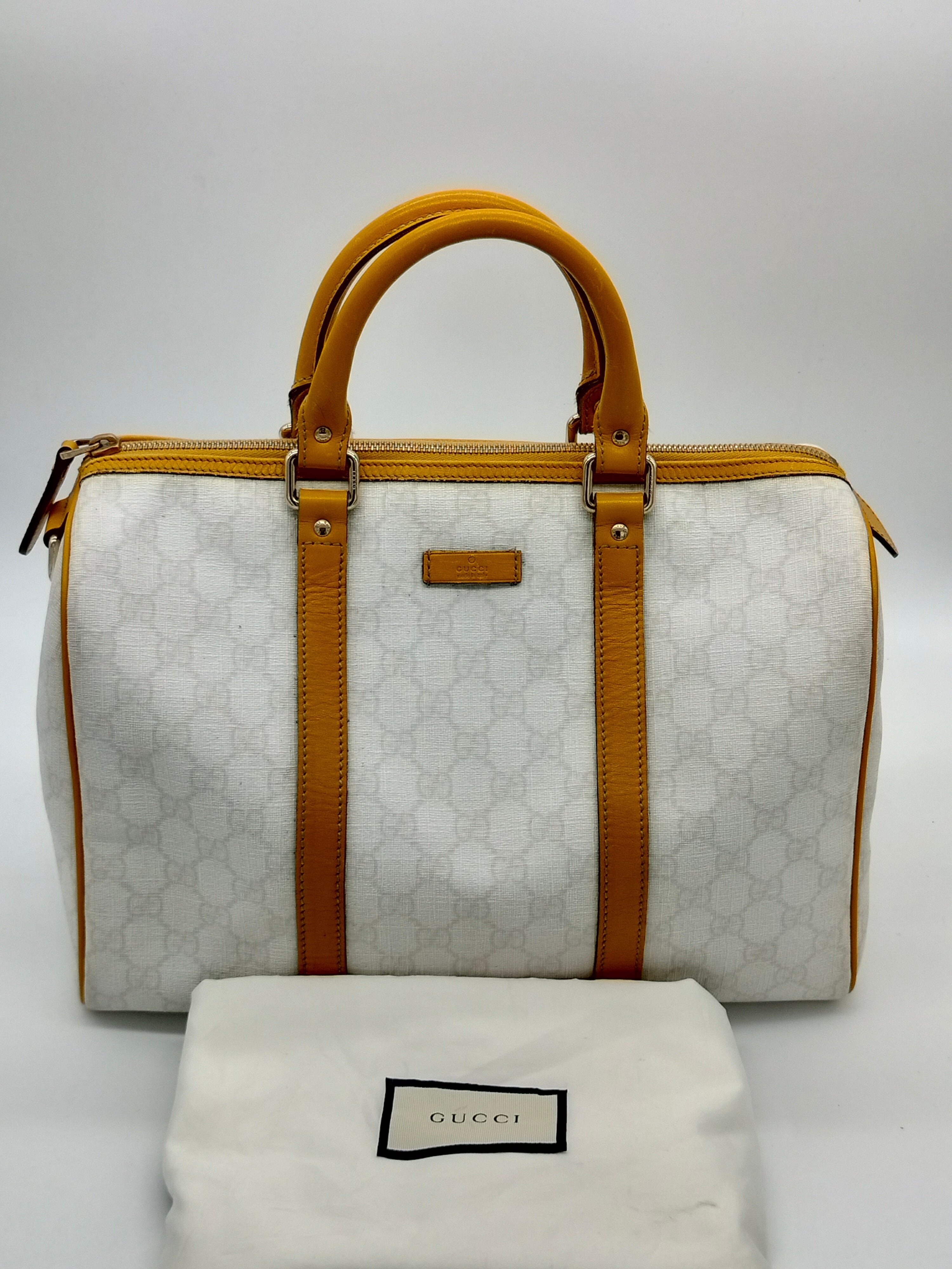 Gucci Ivory Monogram GG Joy Boston Bag Supreme - '00s