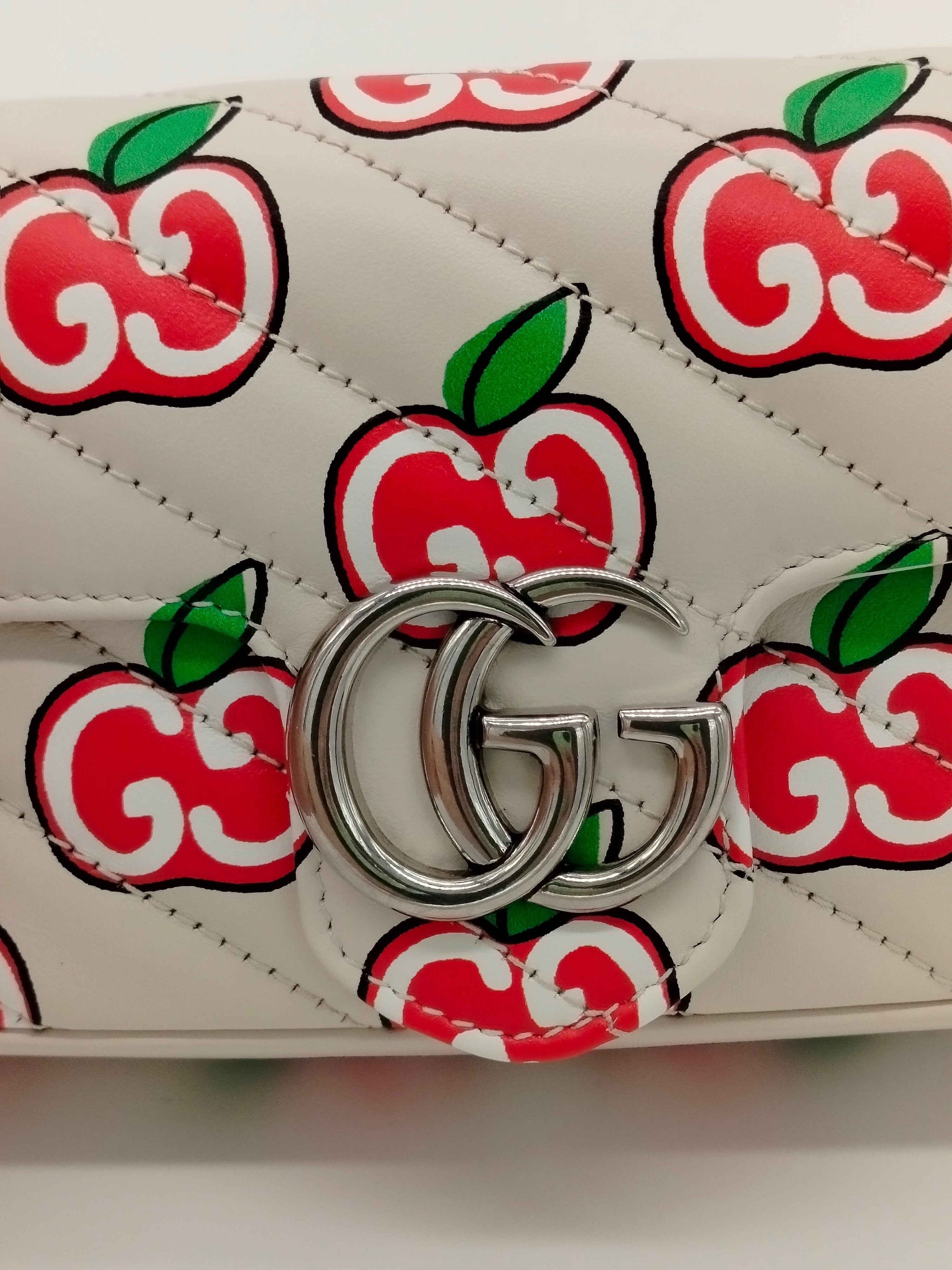 Gucci Apple Monogram Supermini Marmont Bag - '10s