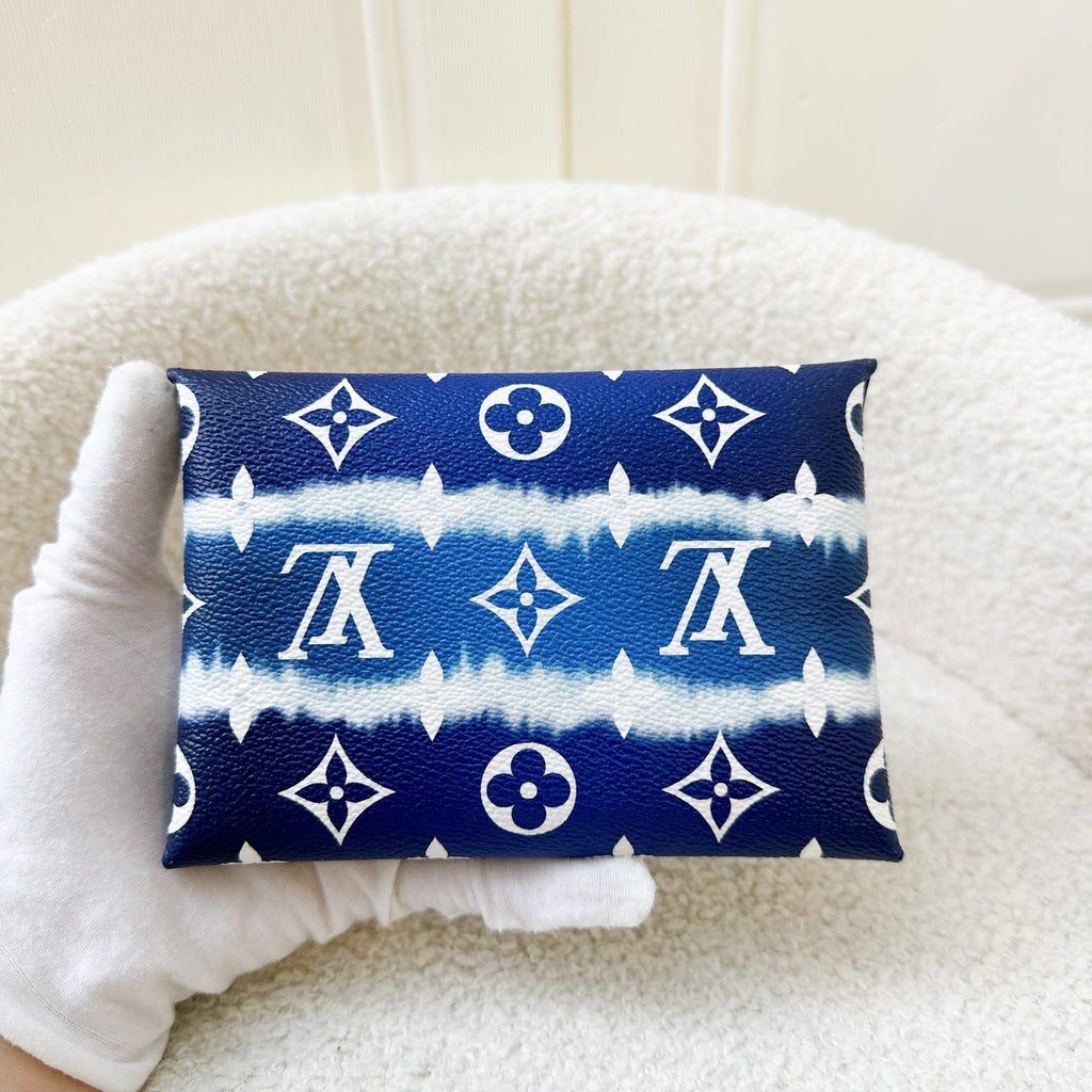 LV Kirigami Medium Pouch in Ombre Blue Monogram Canvas SHW