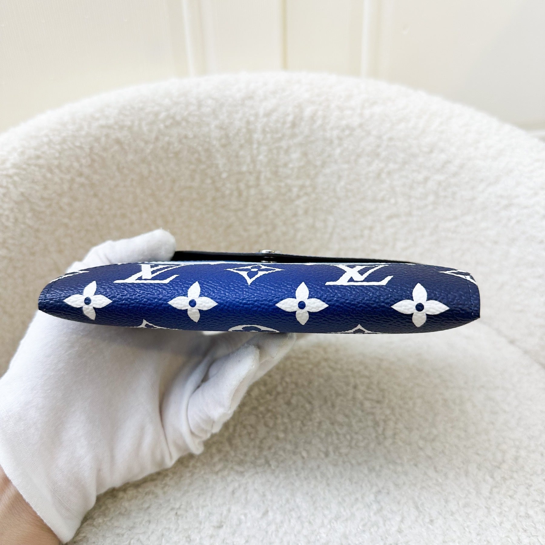 LV Kirigami Medium Pouch in Ombre Blue Monogram Canvas SHW