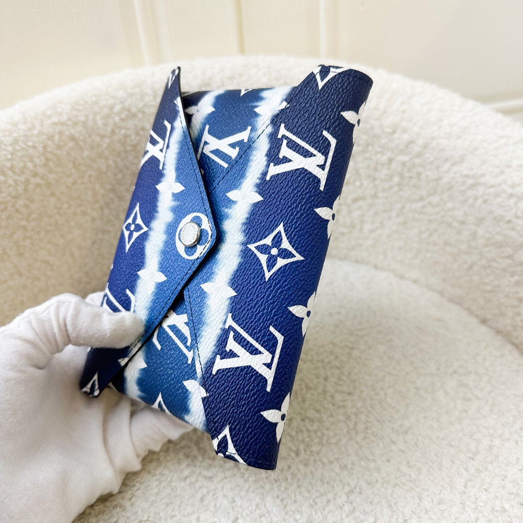 LV Kirigami Medium Pouch in Ombre Blue Monogram Canvas SHW