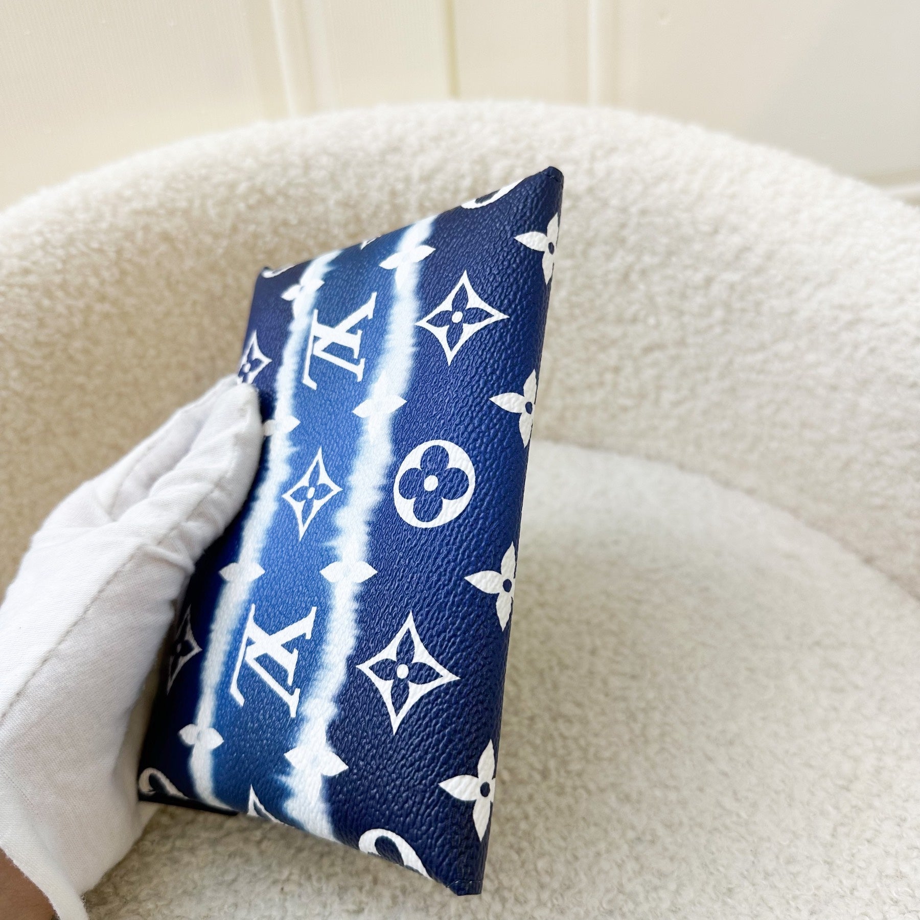 LV Kirigami Medium Pouch in Ombre Blue Monogram Canvas SHW